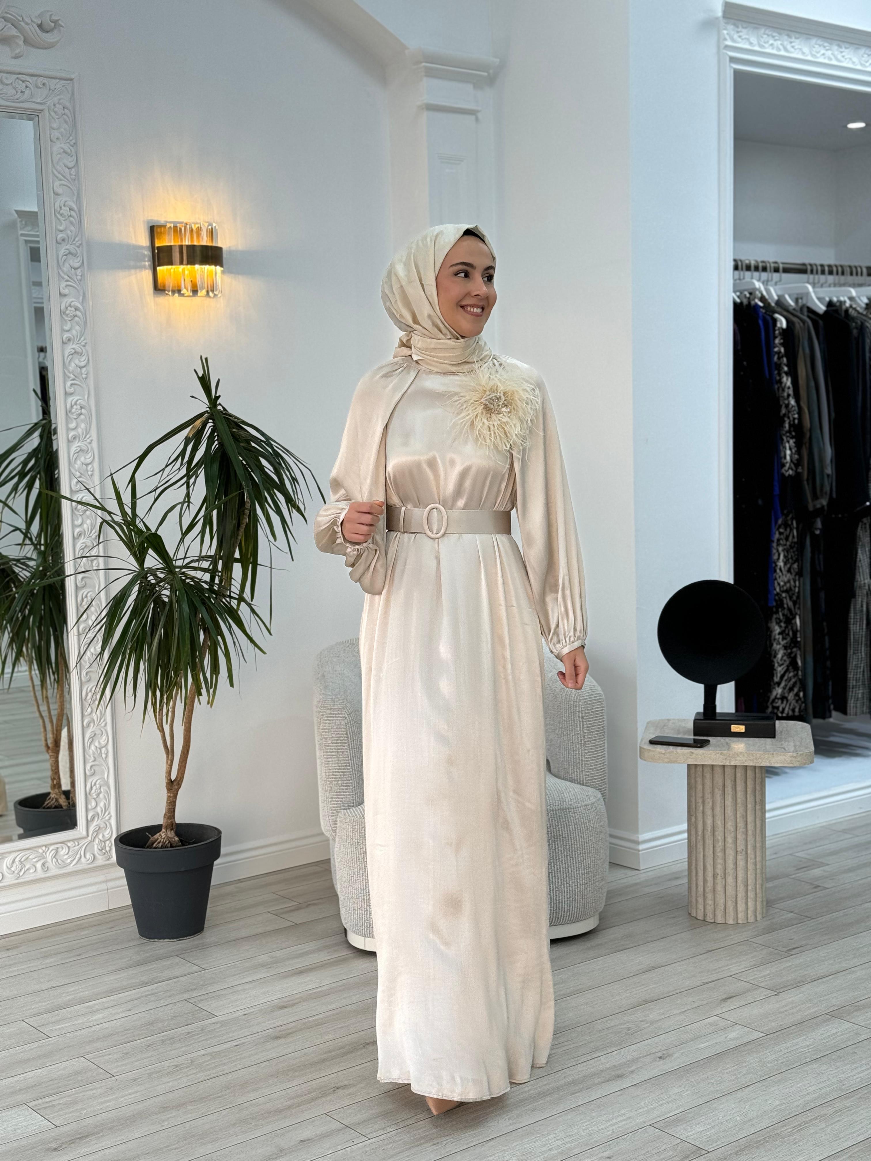 Senna Rosana Dress Bej sd241041030040