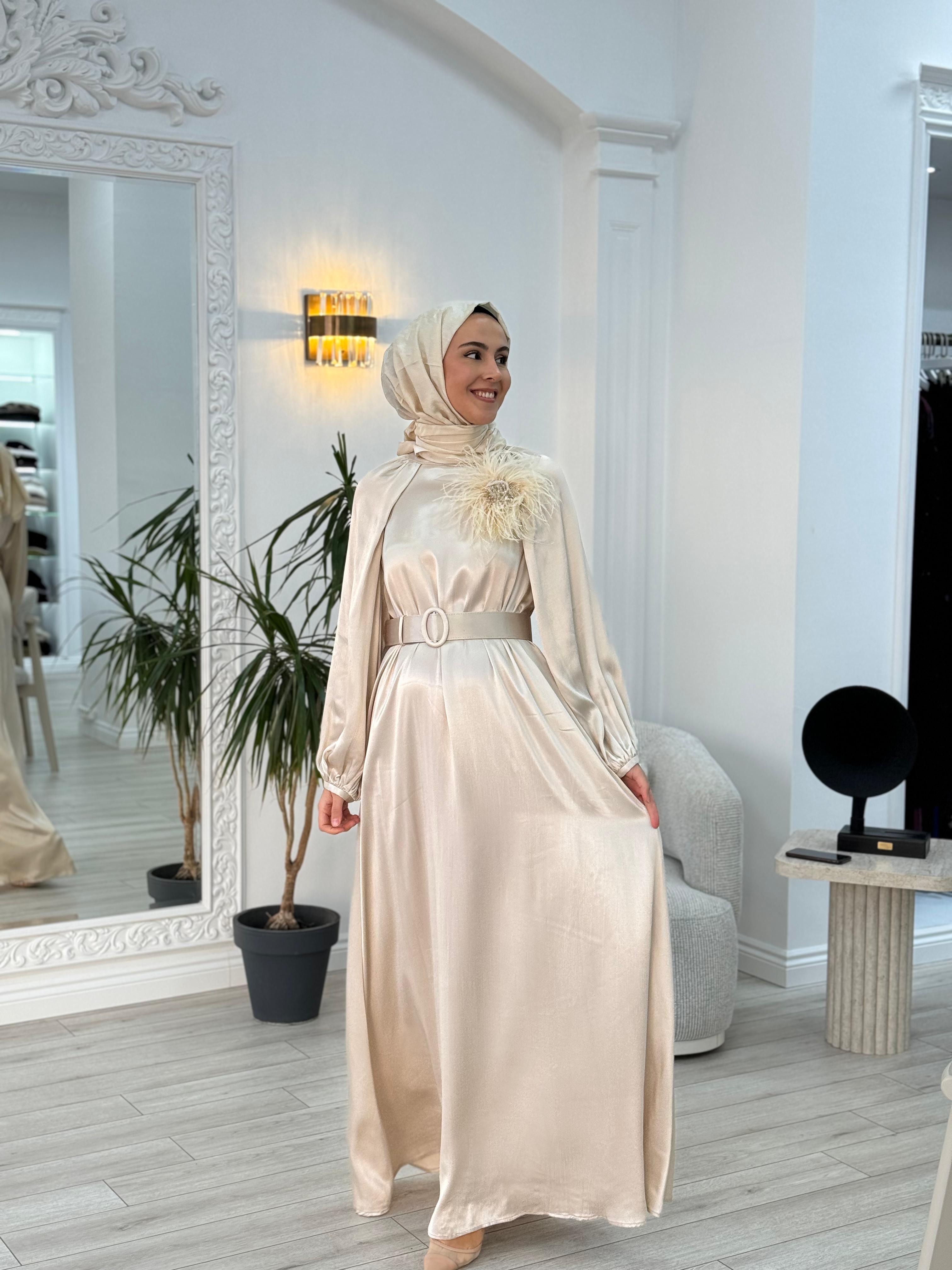 Senna Rosana Dress Bej sd241041030040