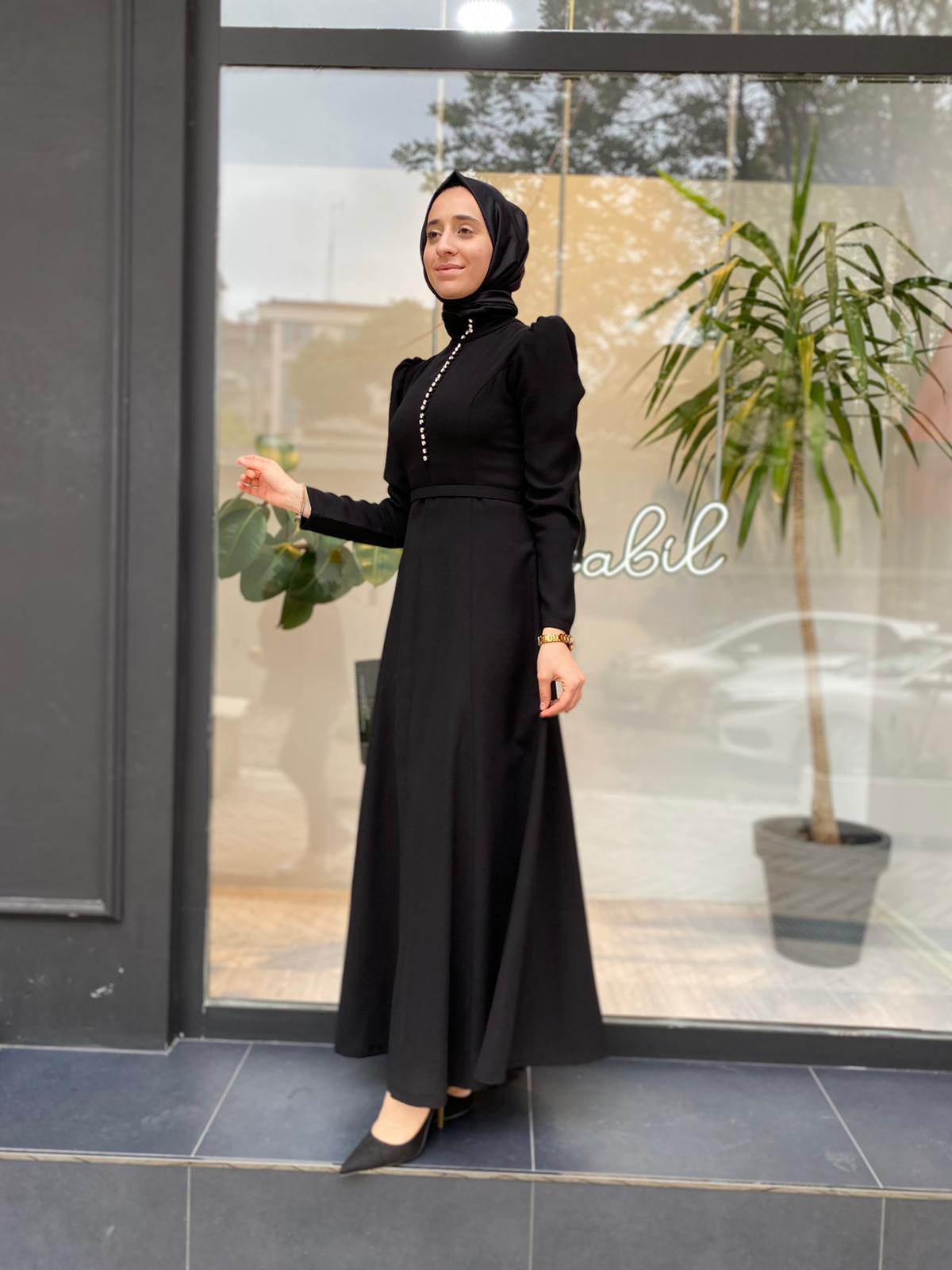 Senna Siyah Abiye Elbise 3014S23