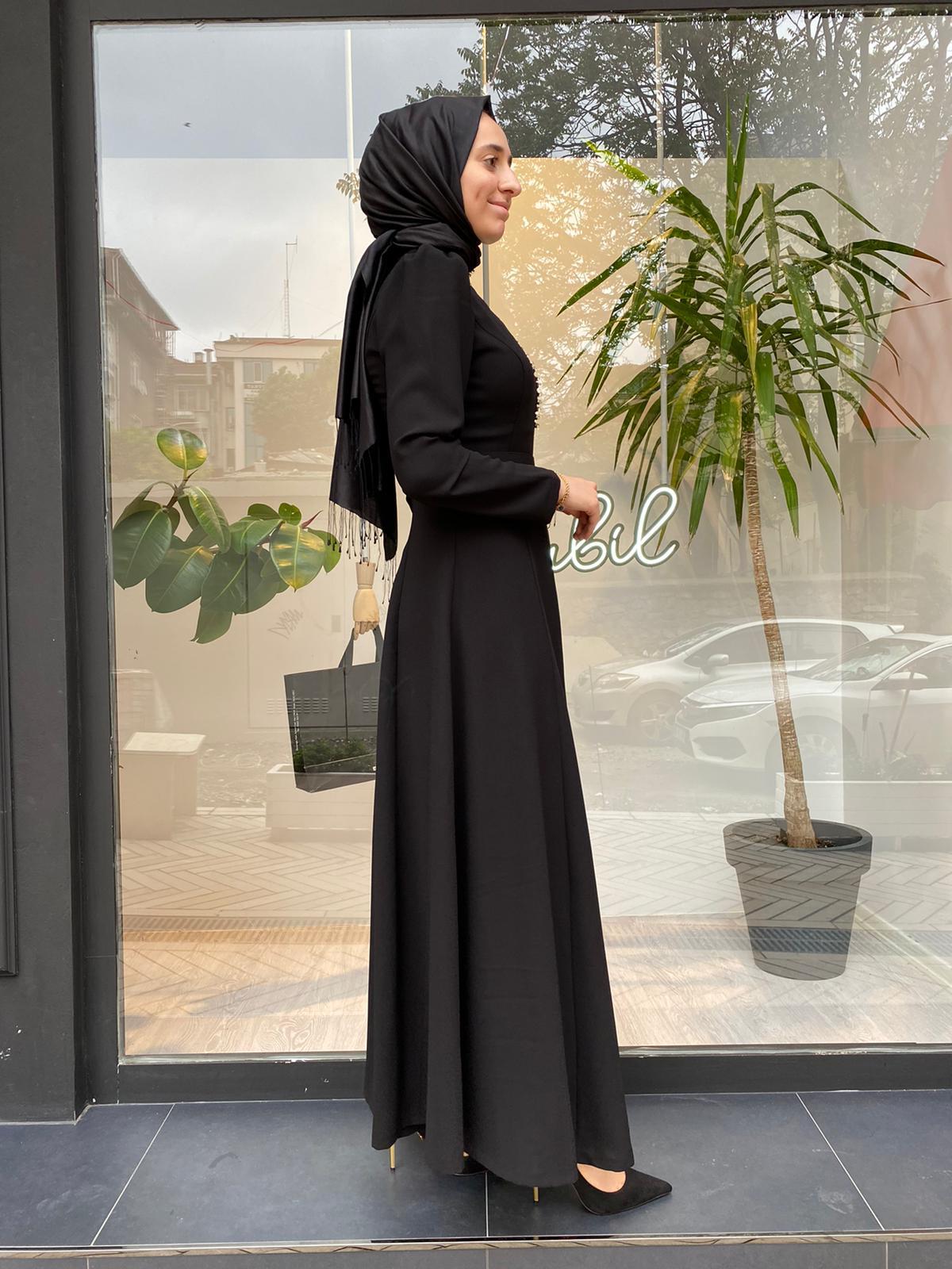Senna Siyah Abiye Elbise 3014S23
