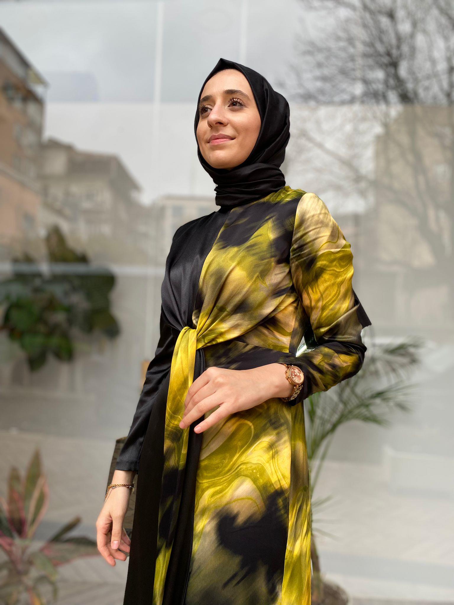 Senna Umberta Elbise Sarı sd241041030075