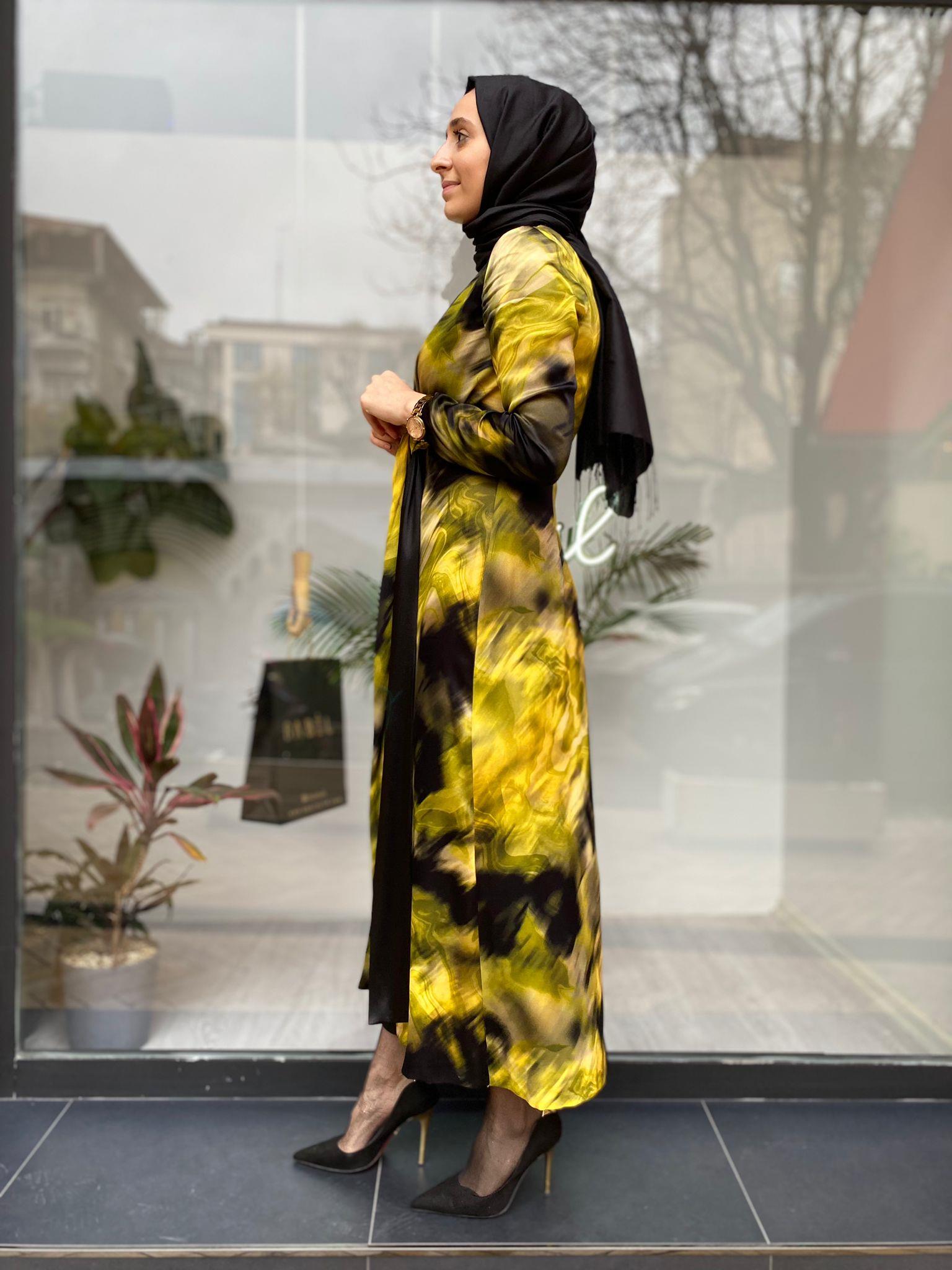 Senna Umberta Elbise Sarı sd241041030075