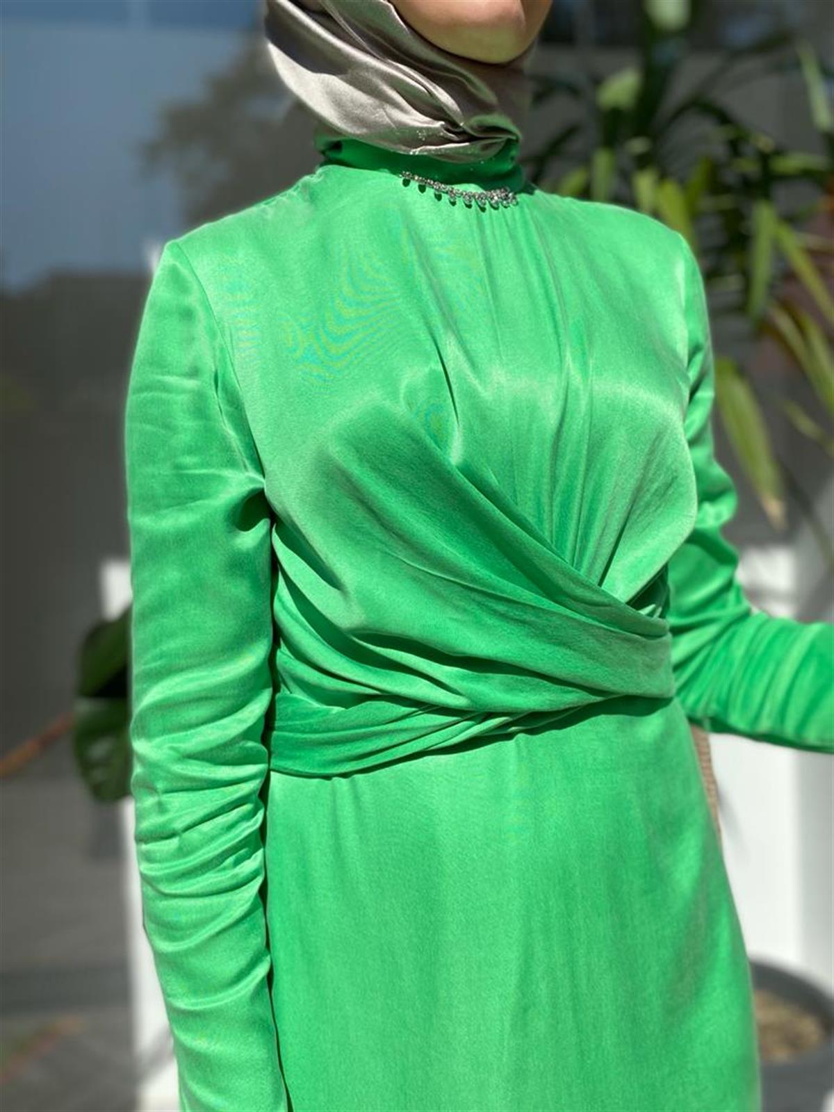 Senna Yeşil Inpeza Abaya 3053S23