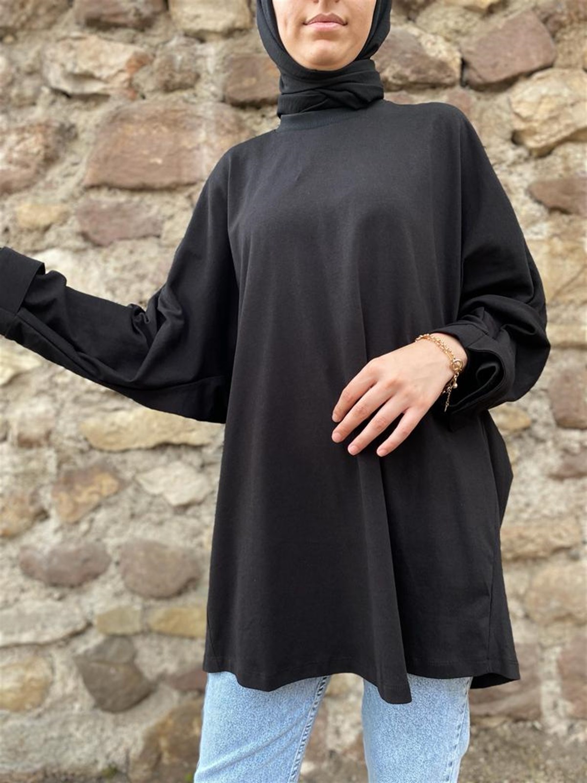 Touché Oversize Tunik Siyah 22Y1X009