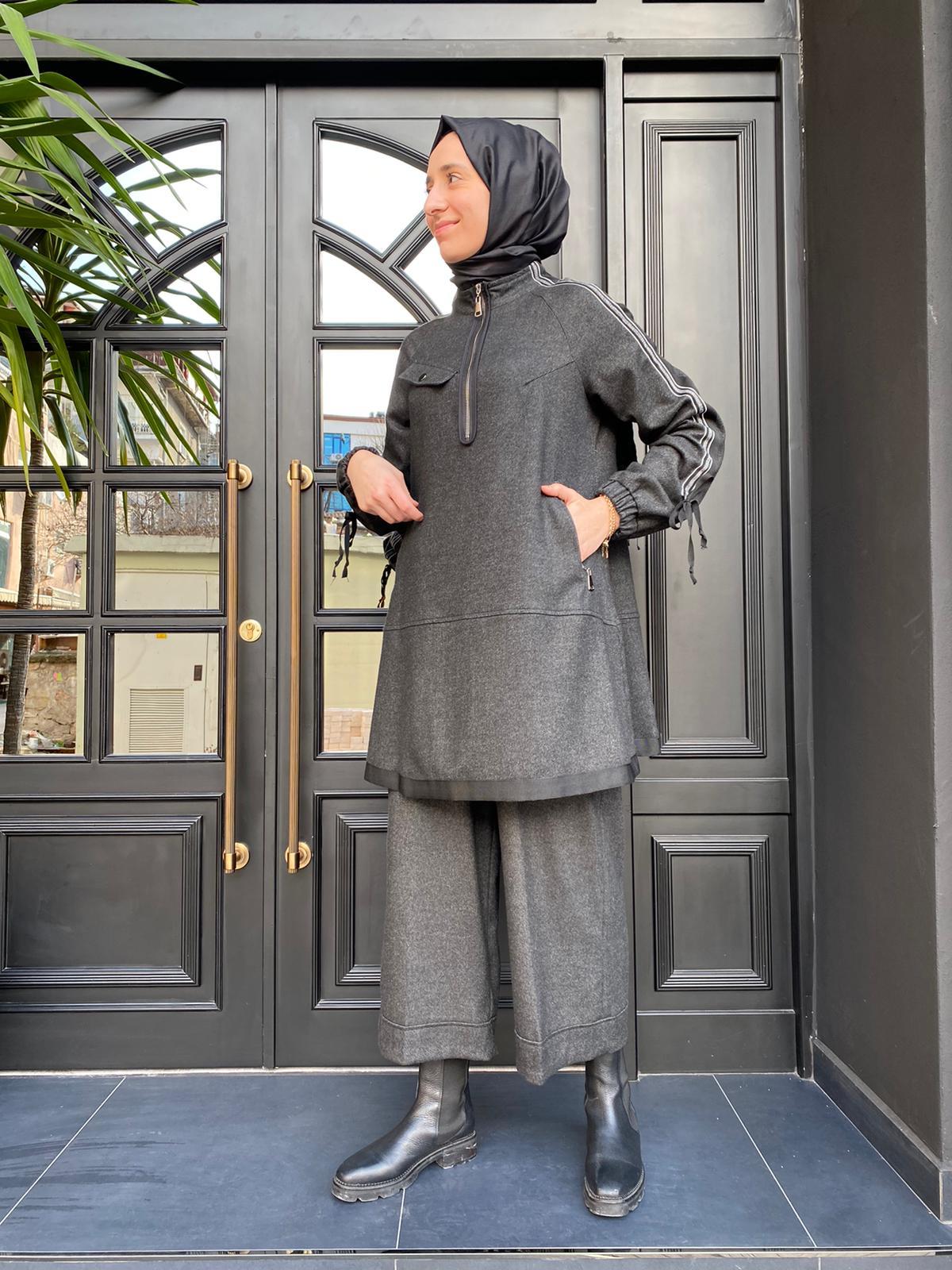 Unique Yün Tunik Antrasit UW233502