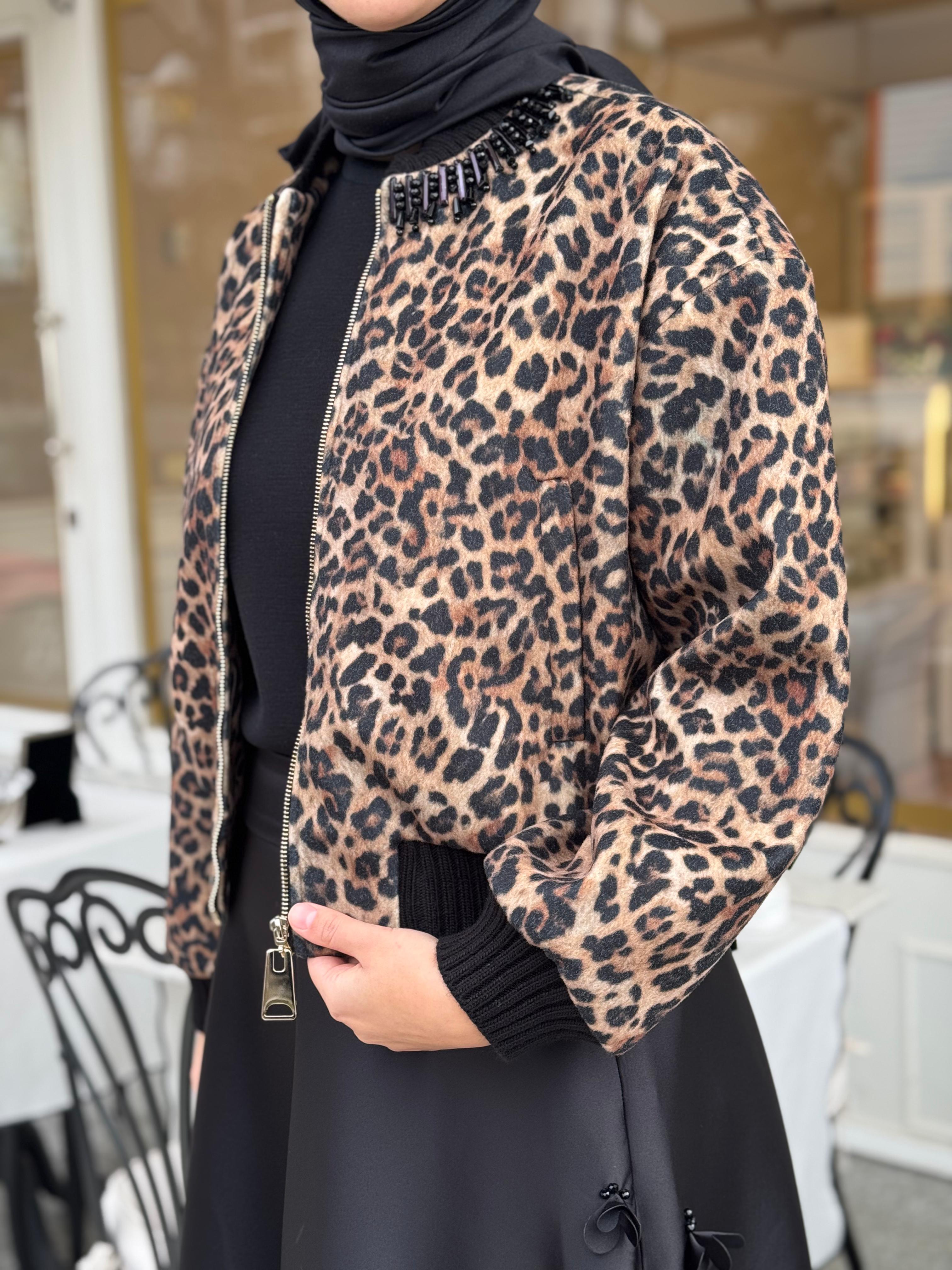 Venöve Arles Ceket Leopar 25fwcek0038