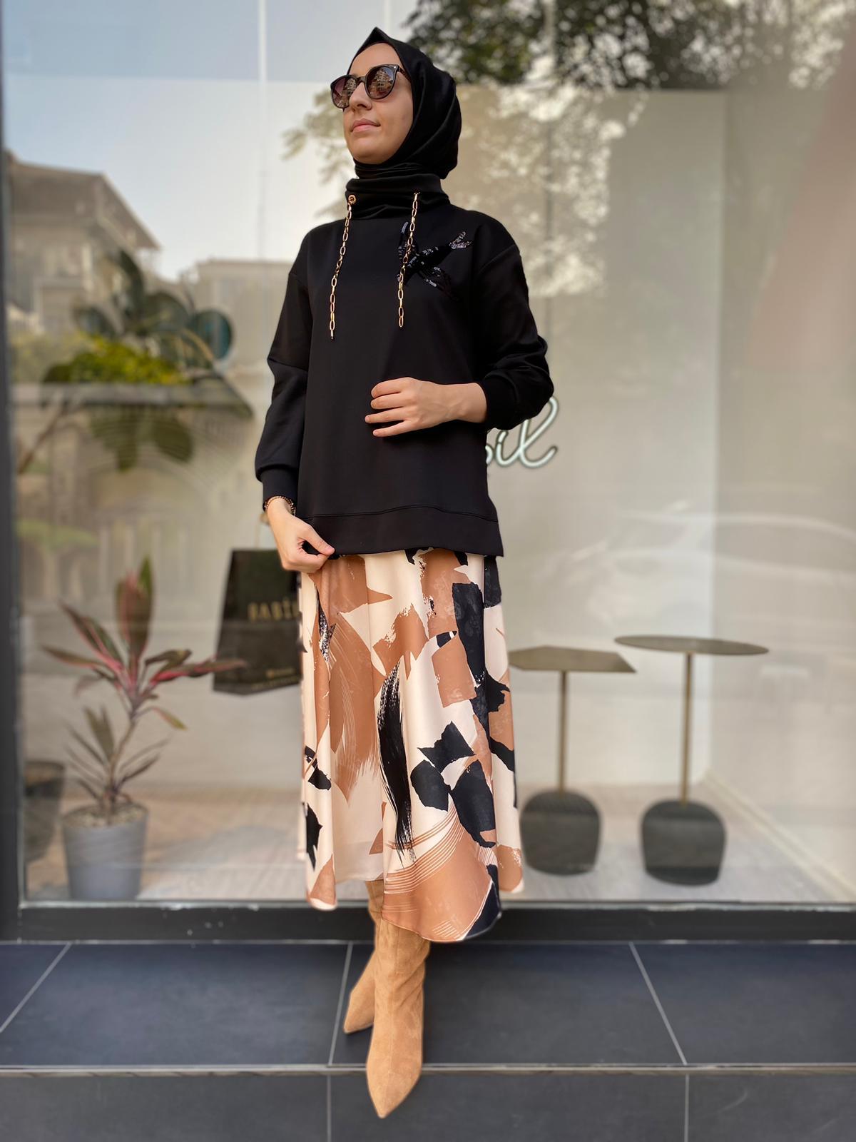 Venöve Barbara Sweat Siyah 24fwswe0018