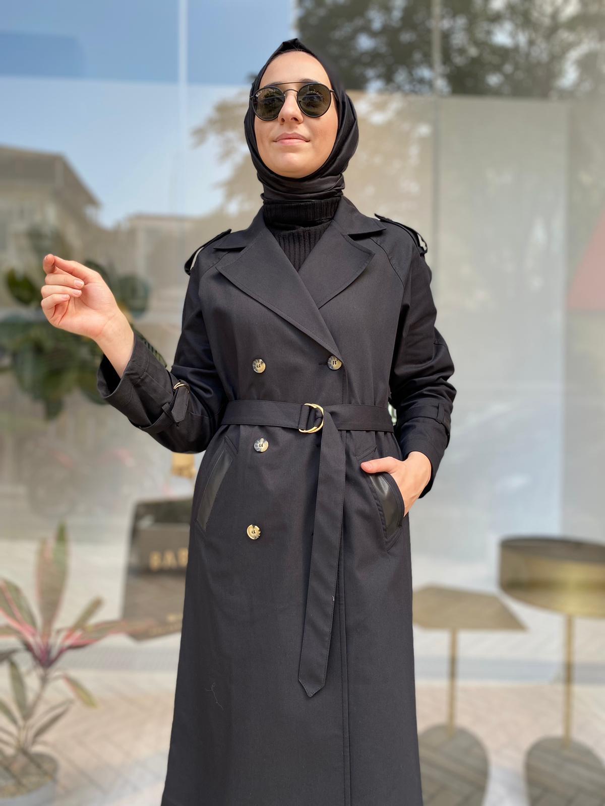 Venöve Eliza Trençkot Siyah 24fwtrn0002