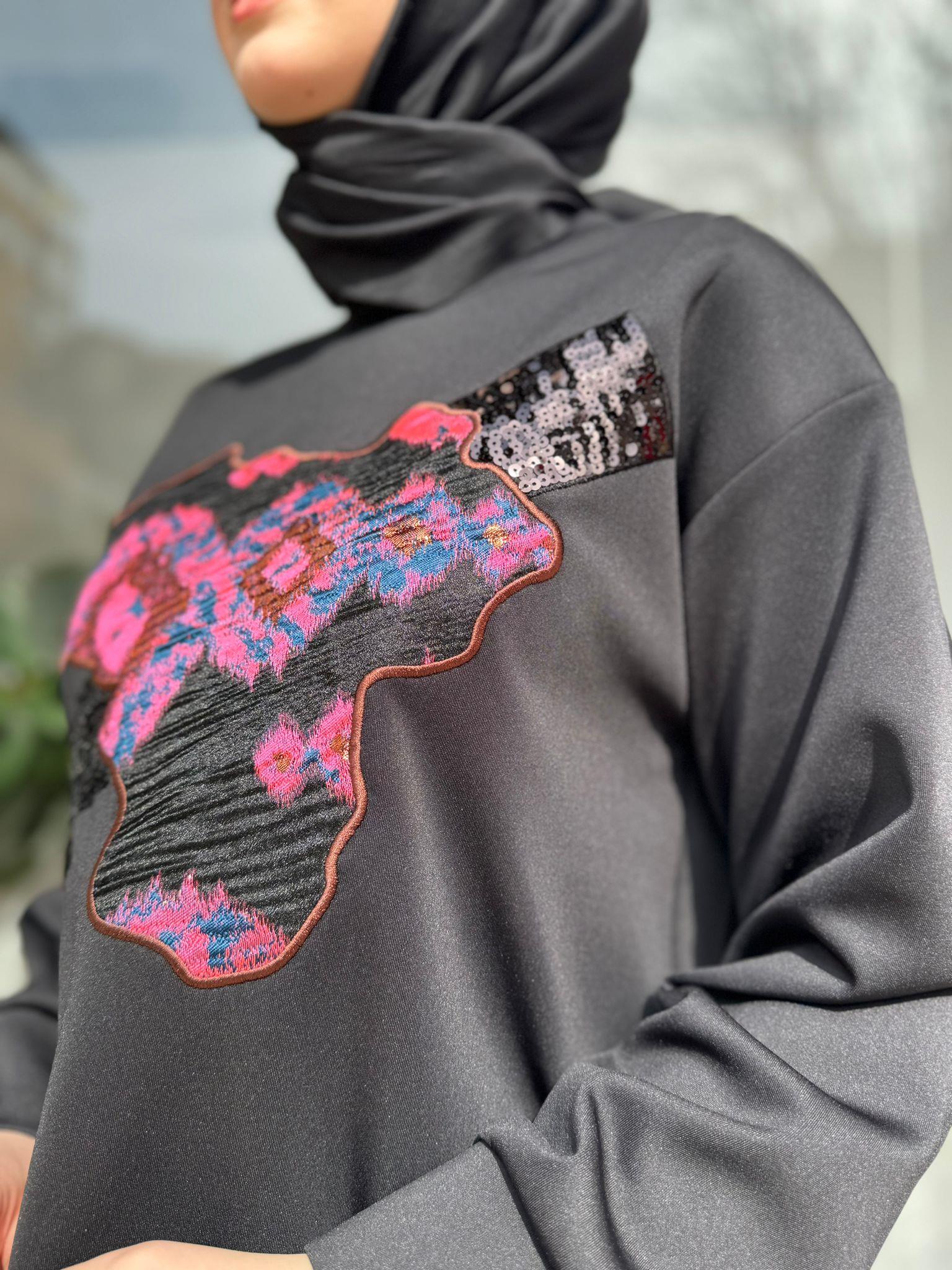 Venöve Embroidery Sweat Siyah 24ssswe0001