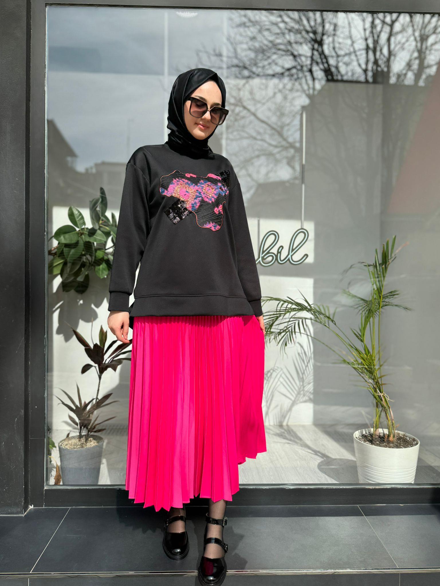 Venöve Embroidery Sweat Siyah 24ssswe0001