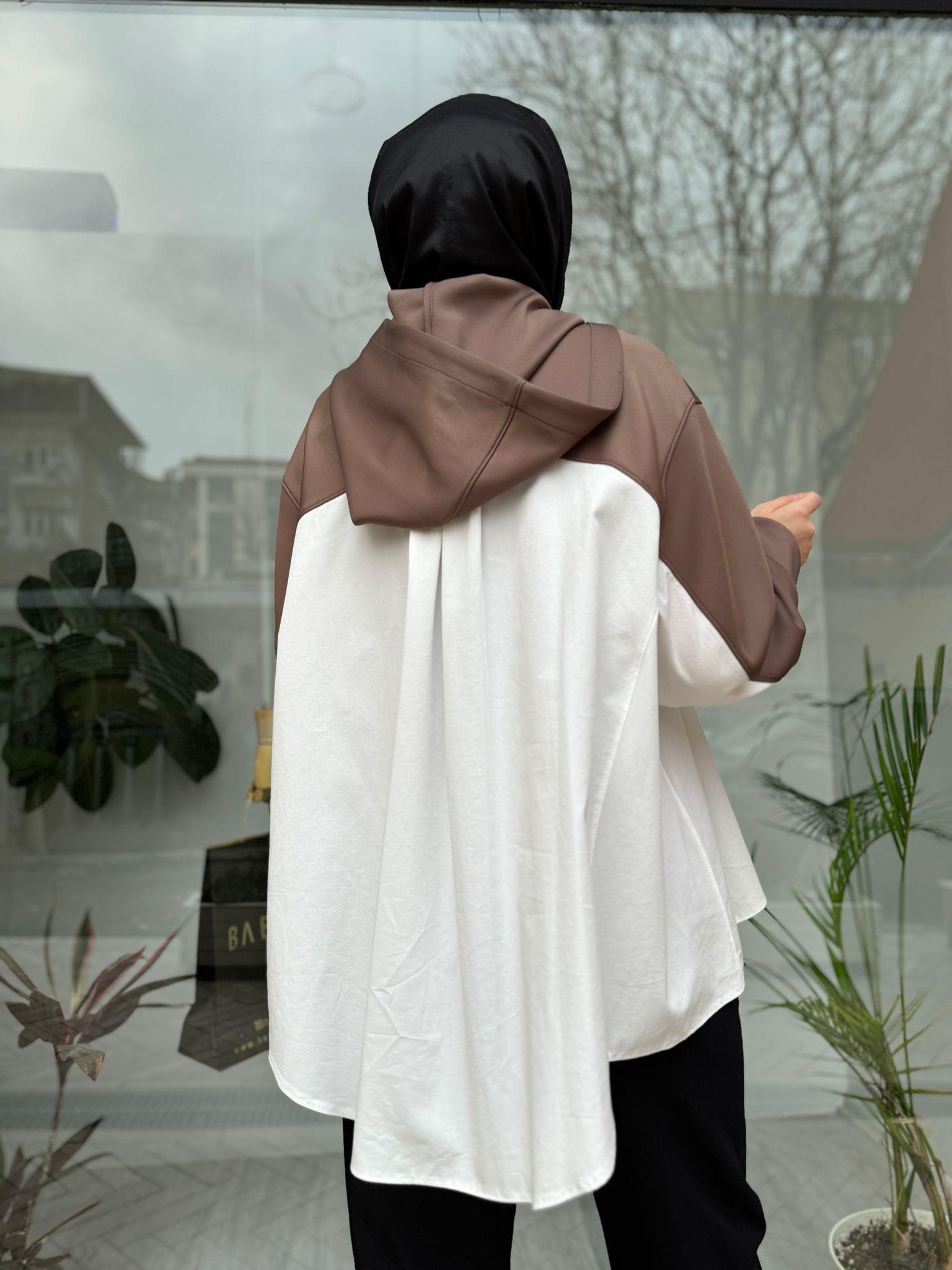 Venöve Hoodie Sweat Kolu Nakış Detaylı Vizon 24sswe0003