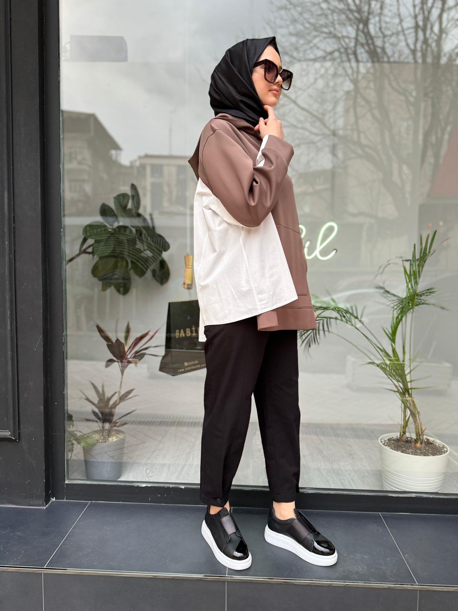 Venöve Hoodie Sweat Kolu Nakış Detaylı Vizon 24sswe0003