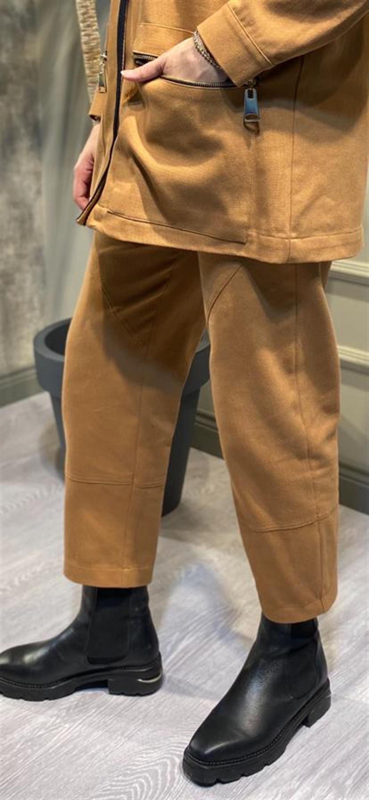 Venöve Salve Camel Pantalon 23FW0019