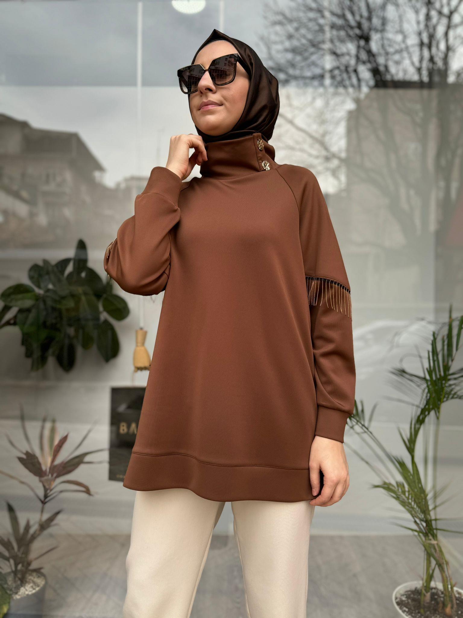 Venöve Shama Sweat Camel 24fwswe0015