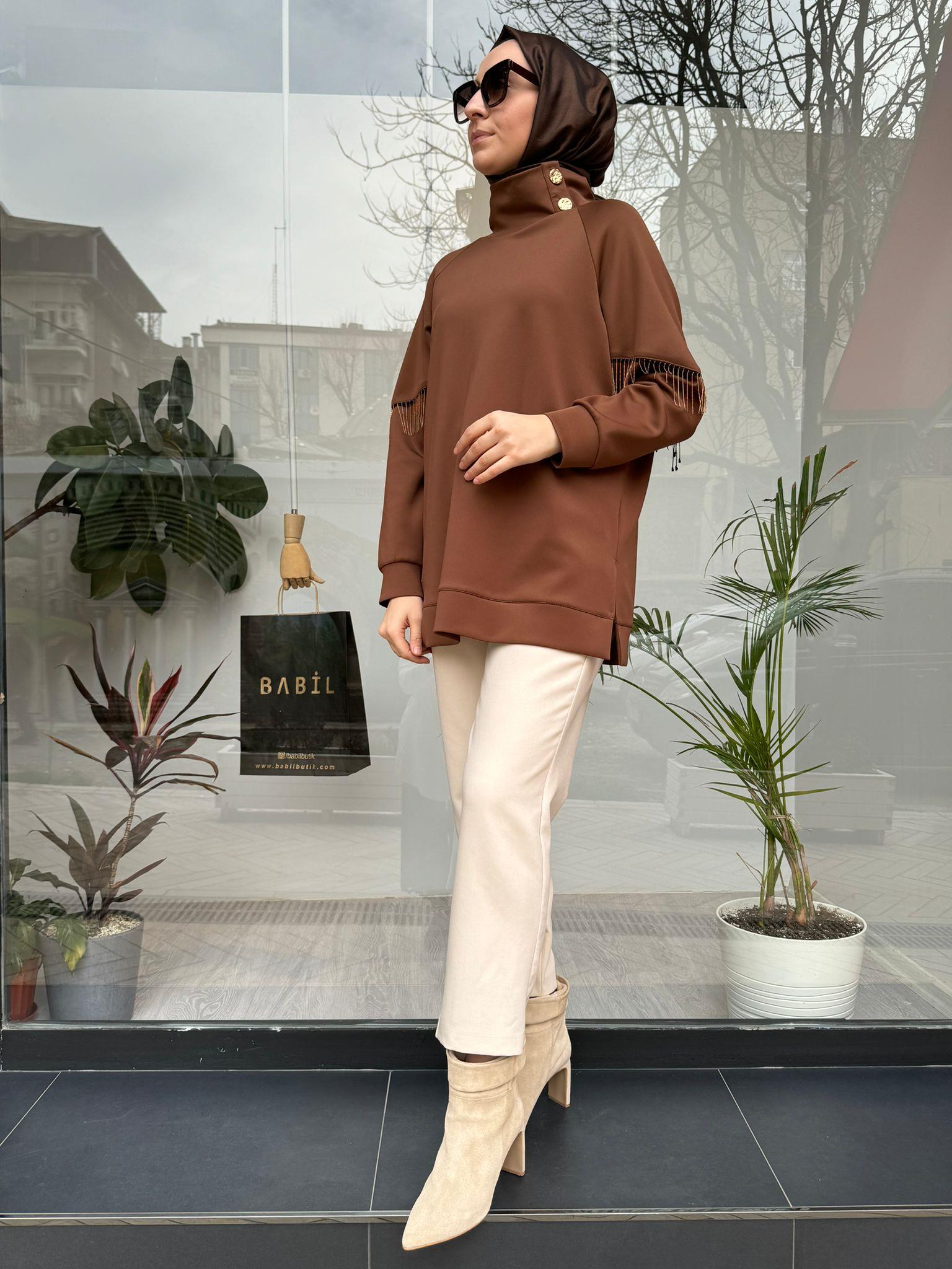 Venöve Shama Sweat Camel 24fwswe0015