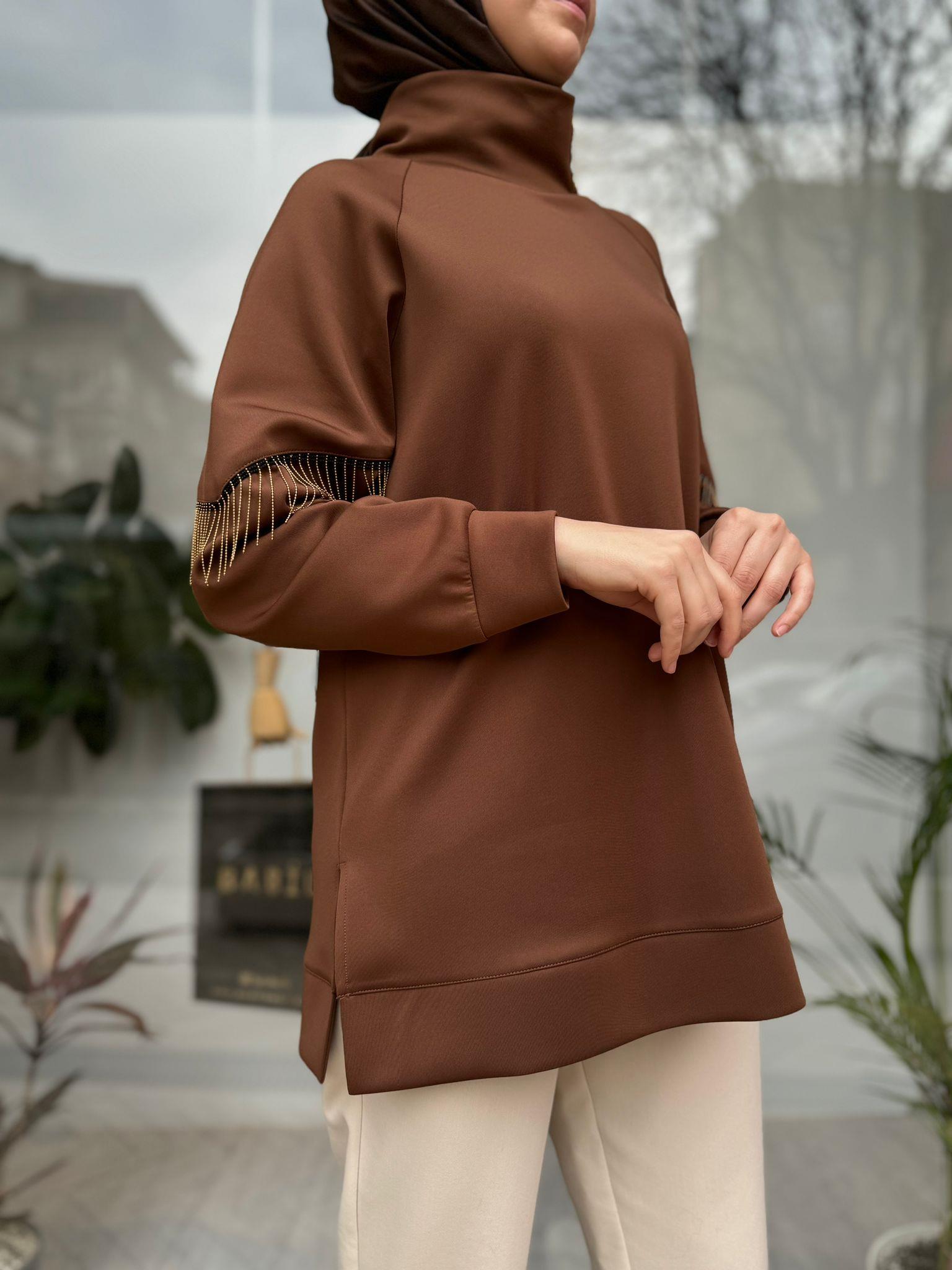 Venöve Shama Sweat Camel 24fwswe0015