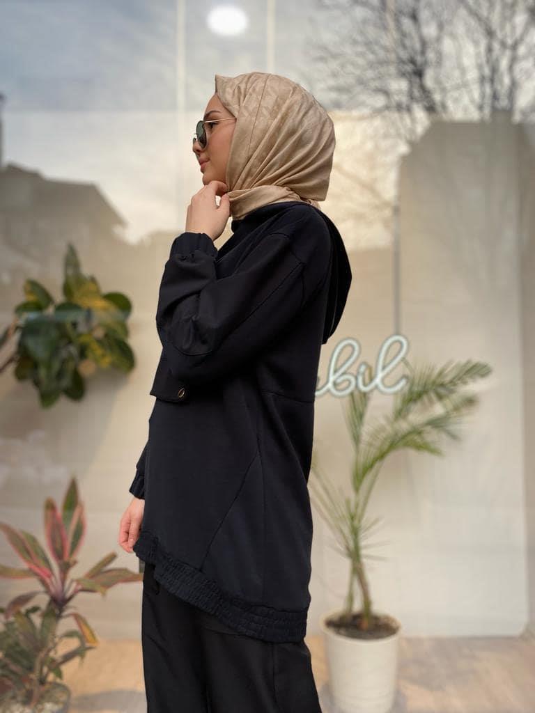 Venöve Striped Takım Siyah 24fwswe0005