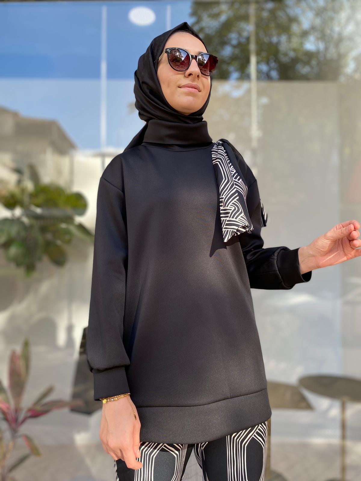 Venöve Tile Sweat ve Pantolon Takım Siyah 24fwswe0010