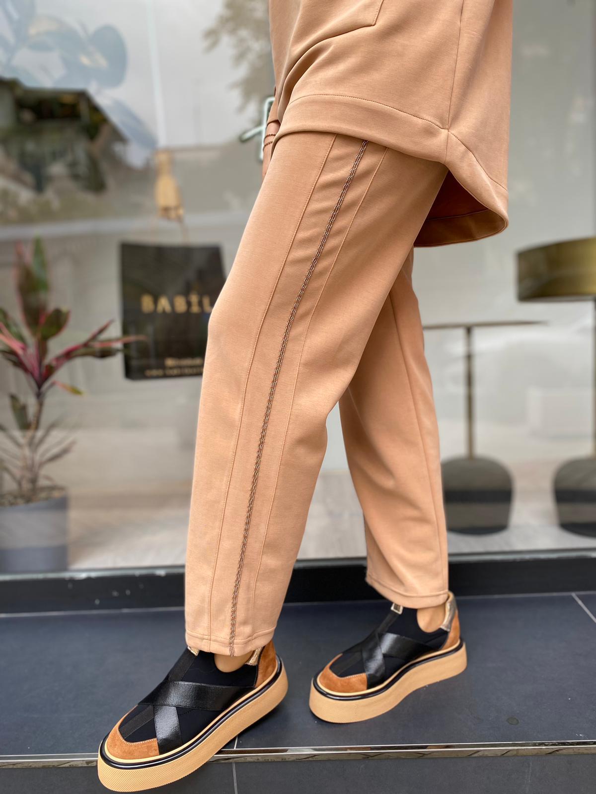 Venöve Zyra Sweat Ve Pantolon Takım Camel 24FWSWE0012