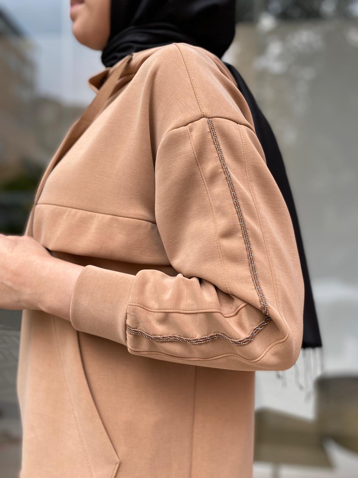 Venöve Zyra Sweat Ve Pantolon Takım Camel 24FWSWE0012