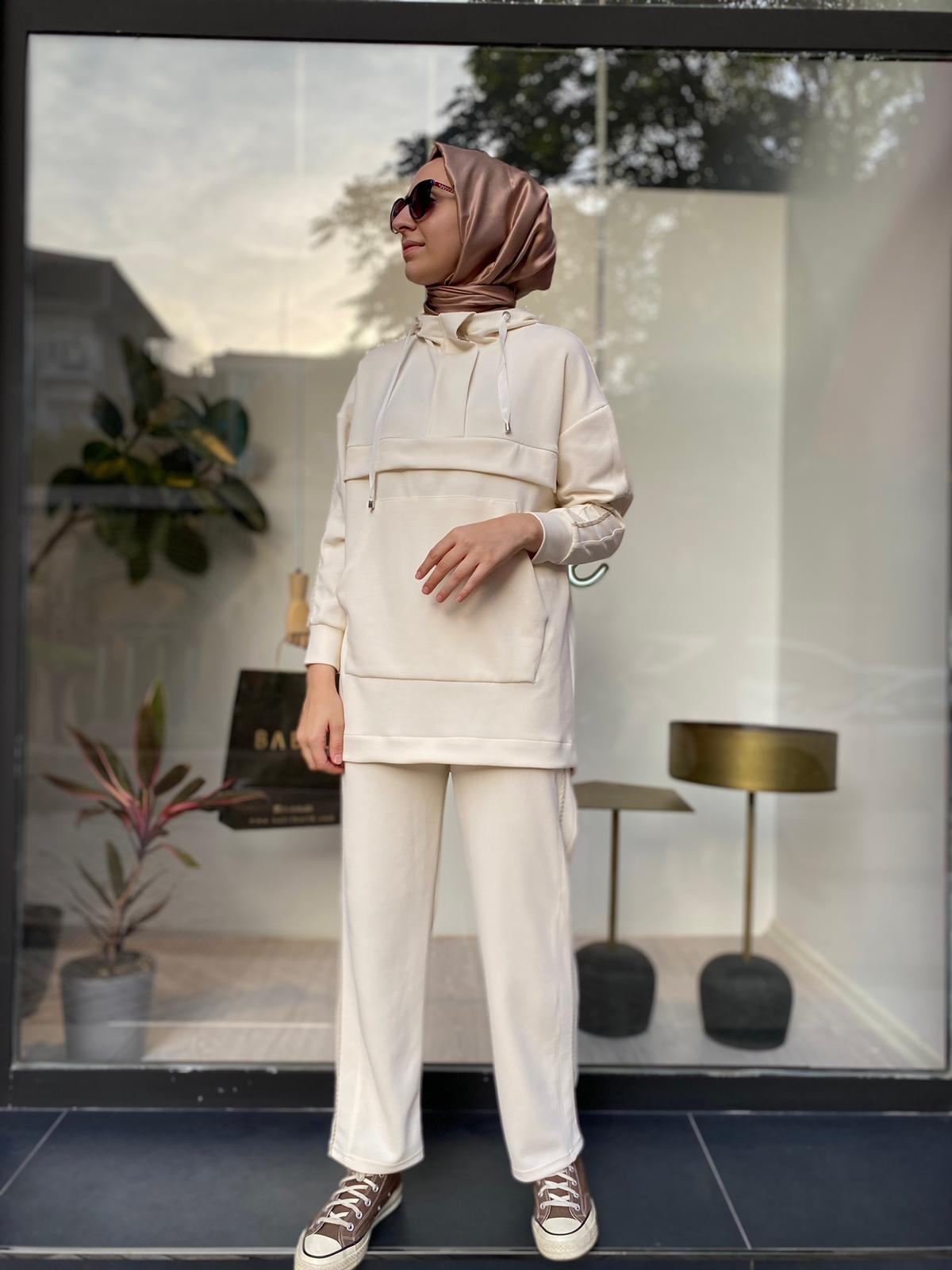Venöve Zyra Sweat Ve Pantolon Takım Ekru 24FWSWE0012