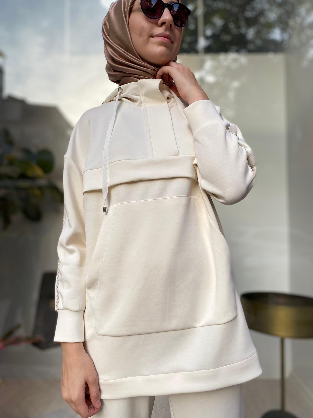 Venöve Zyra Sweat Ve Pantolon Takım Ekru 24FWSWE0012