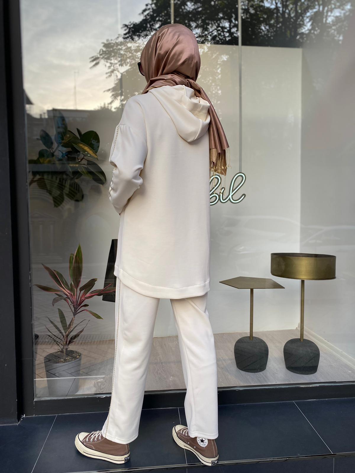 Venöve Zyra Sweat Ve Pantolon Takım Ekru 24FWSWE0012
