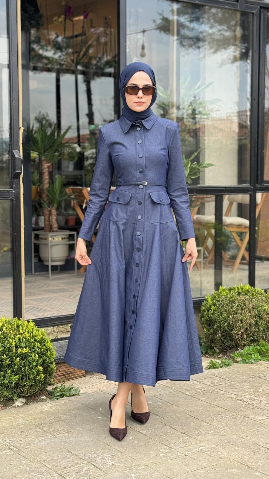 VUU Belden Oturtmalı Denim Elbise 26ss5030