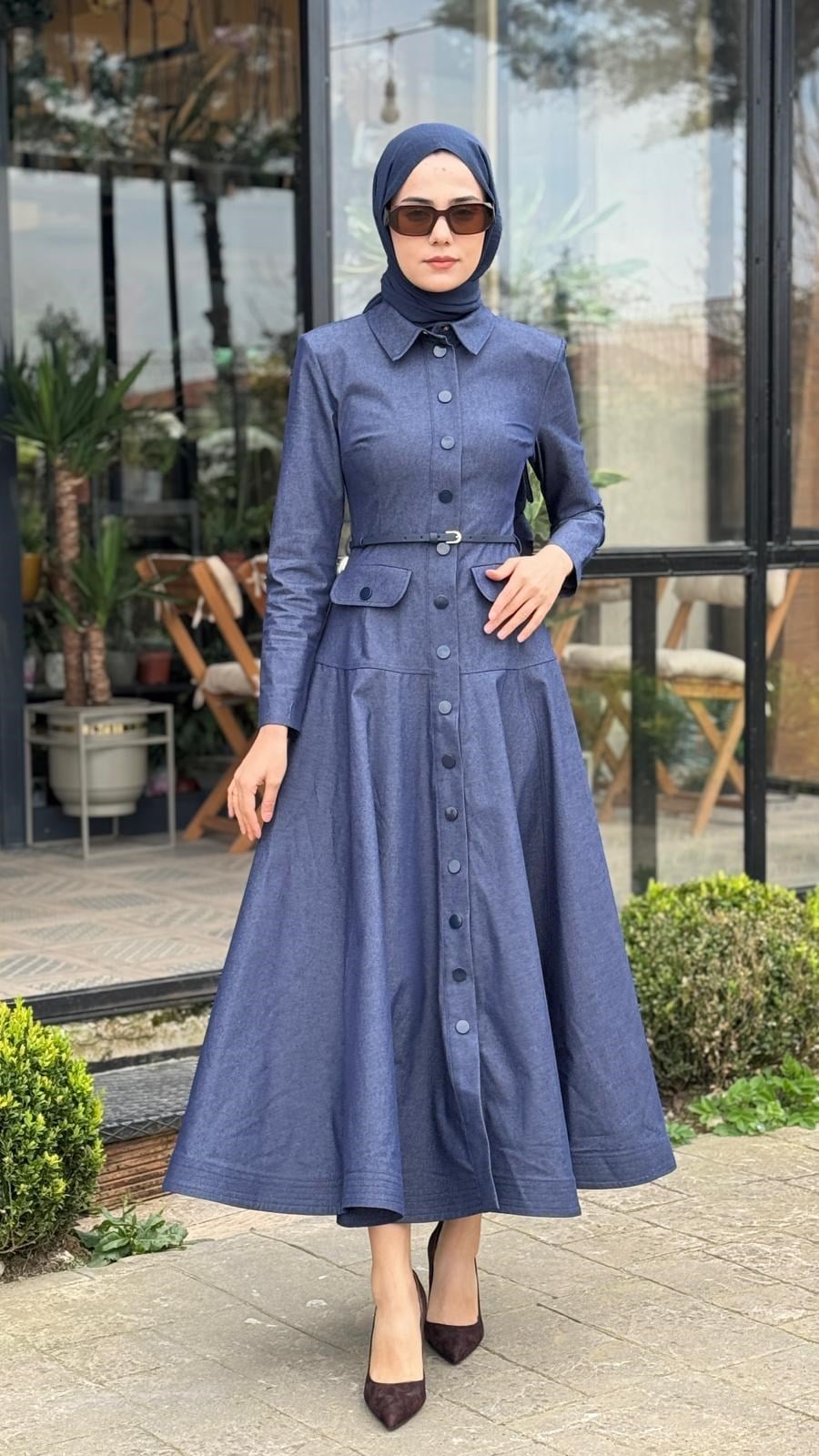 VUU Belden Oturtmalı Denim Elbise 26ss5030