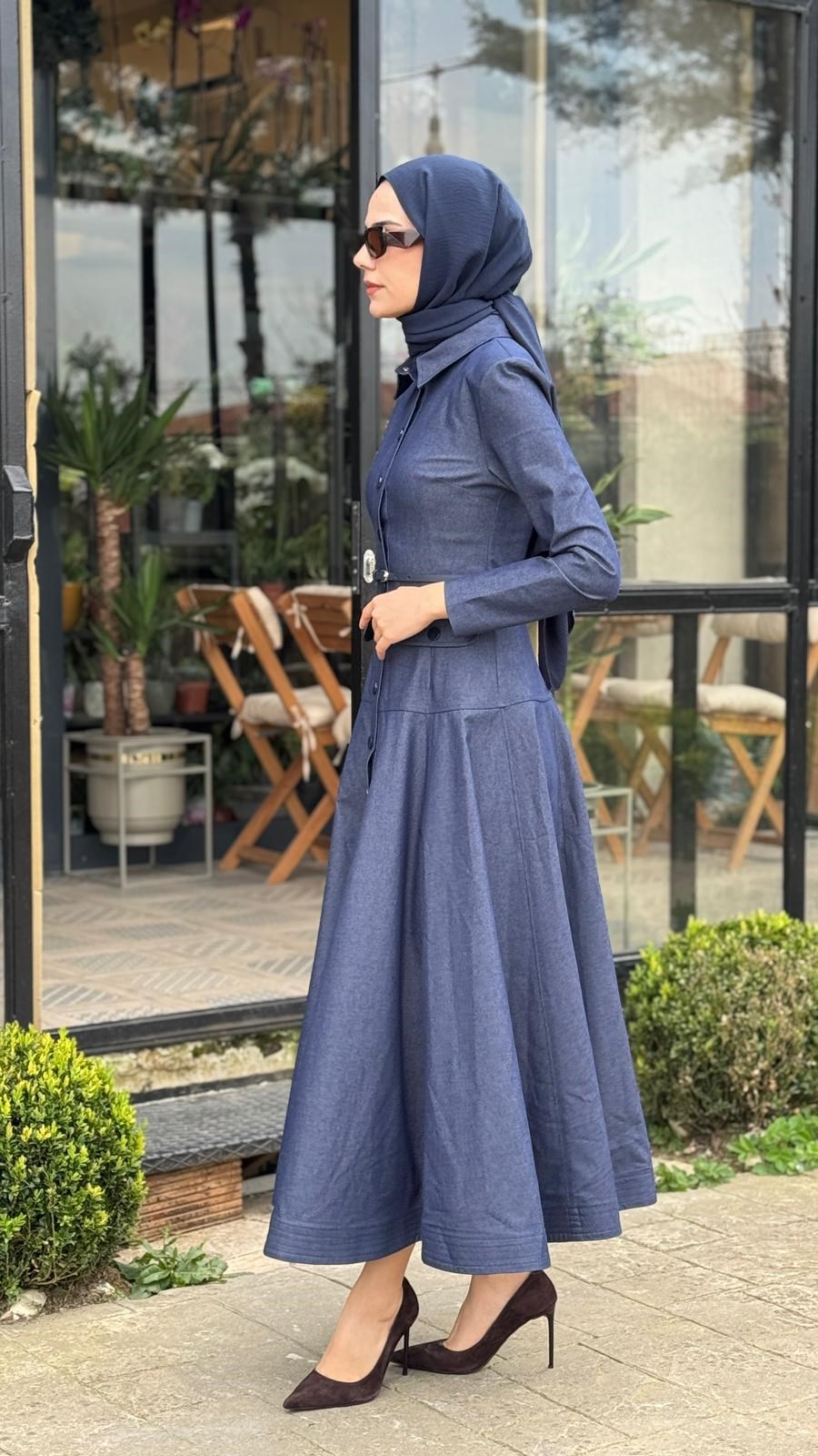 VUU Belden Oturtmalı Denim Elbise 26ss5030