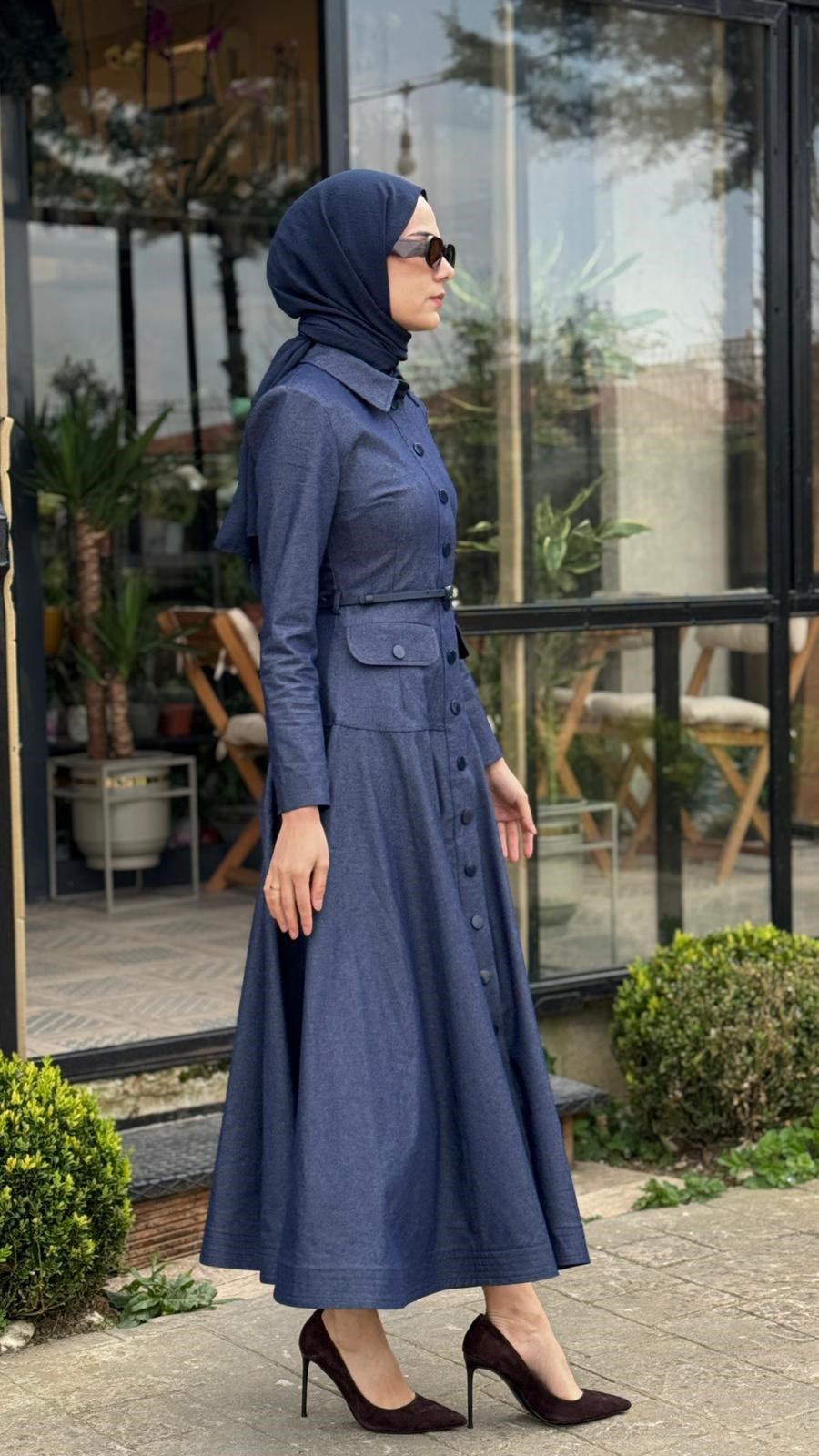 VUU Belden Oturtmalı Denim Elbise 26ss5030