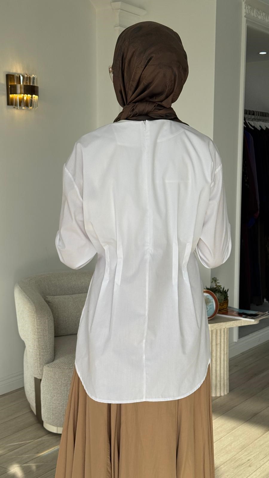 VUU Beli Kadın Nervürlü Gömlek 26ss1003