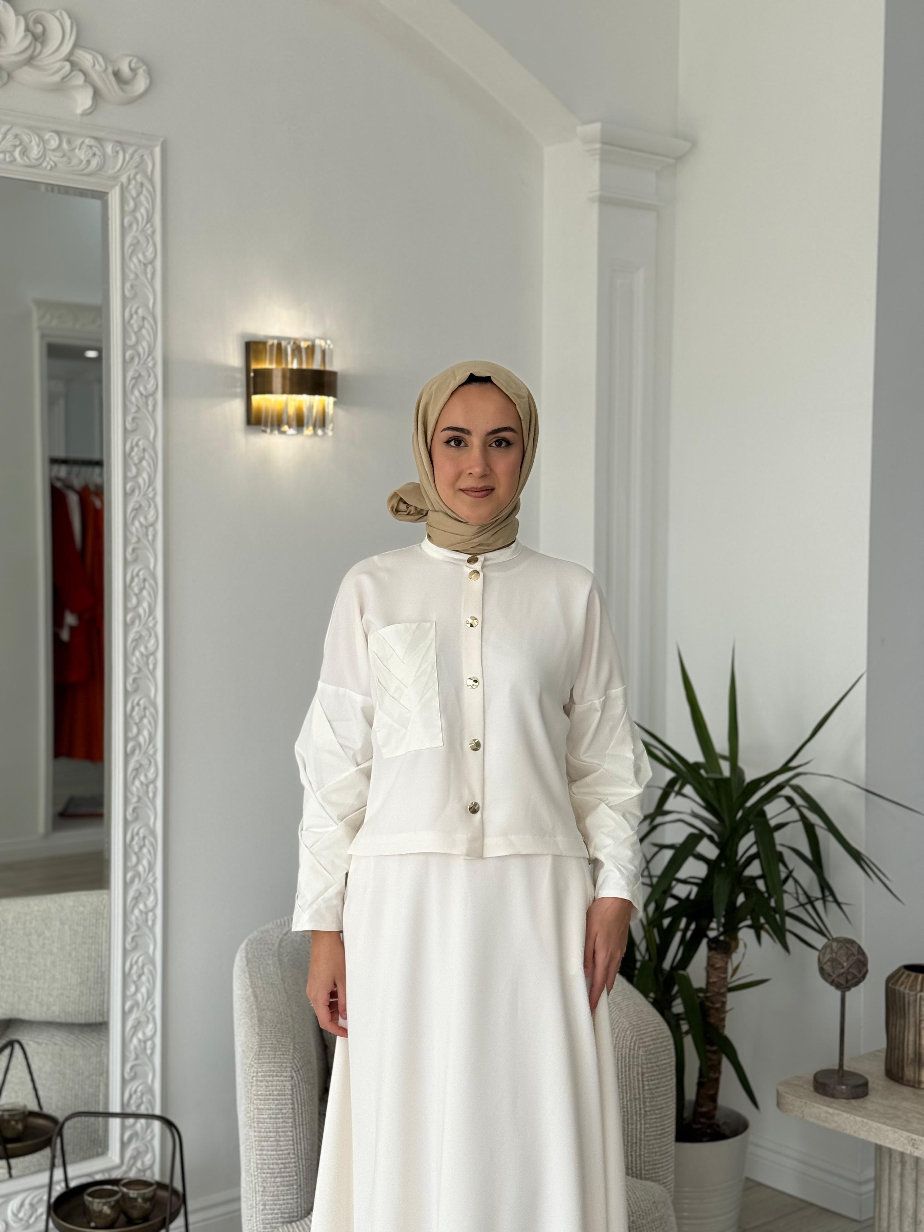 Vuu Hakim Yakalı Takım Beyaz 25ssvb1024