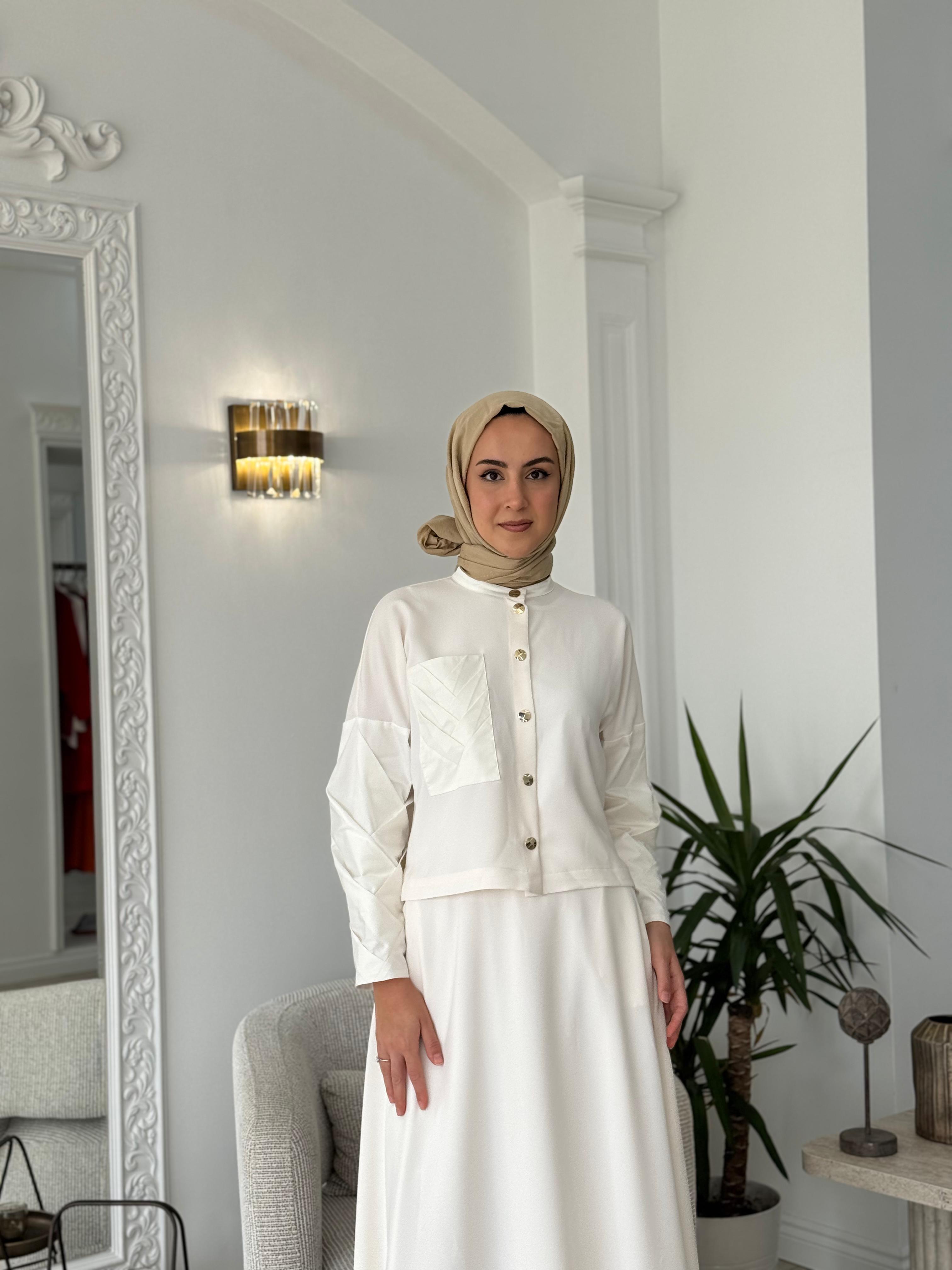Vuu Hakim Yakalı Takım Beyaz 25ssvb1024