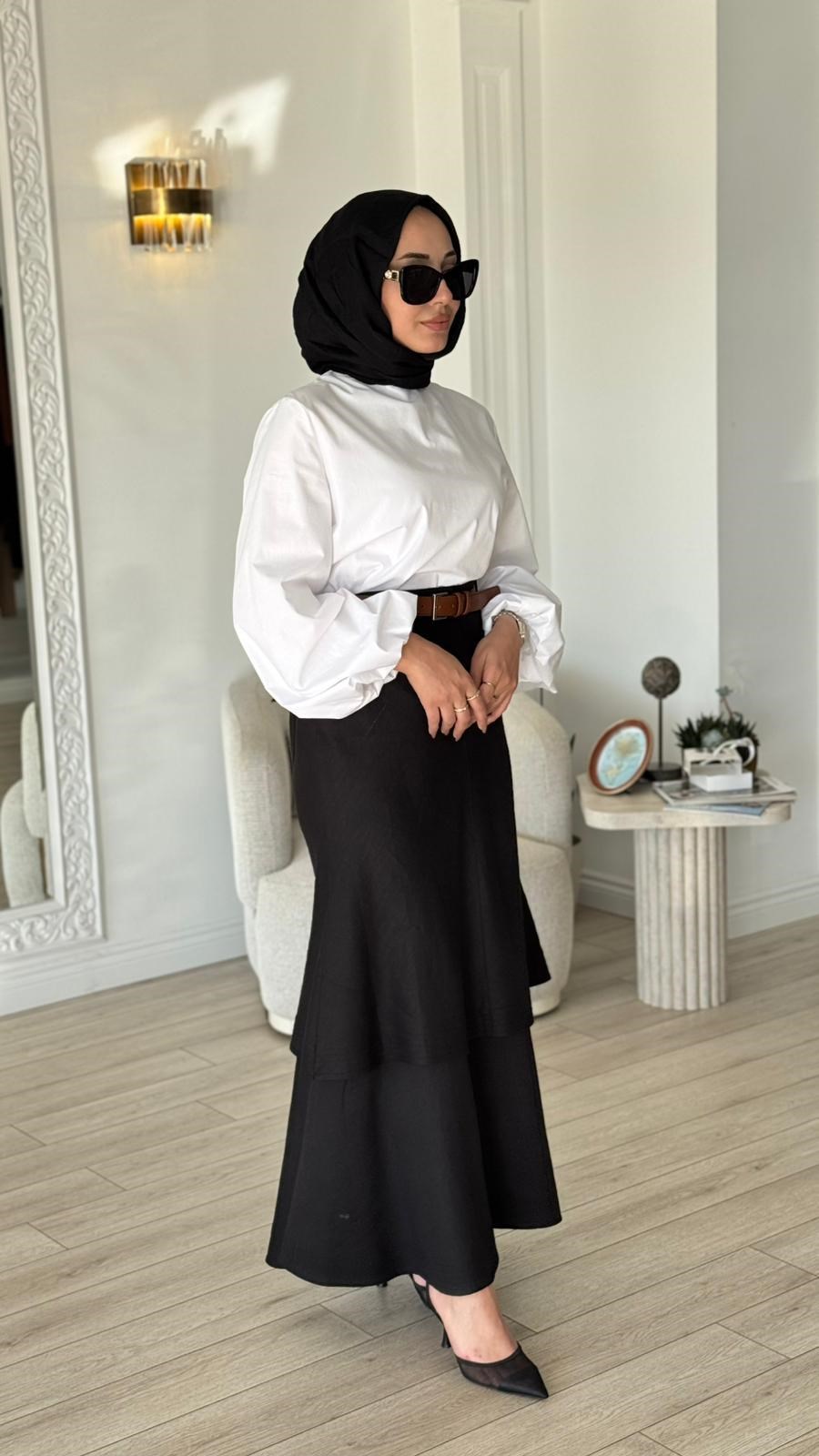 VUU İki Kat Volanlı Etek 26ss3002