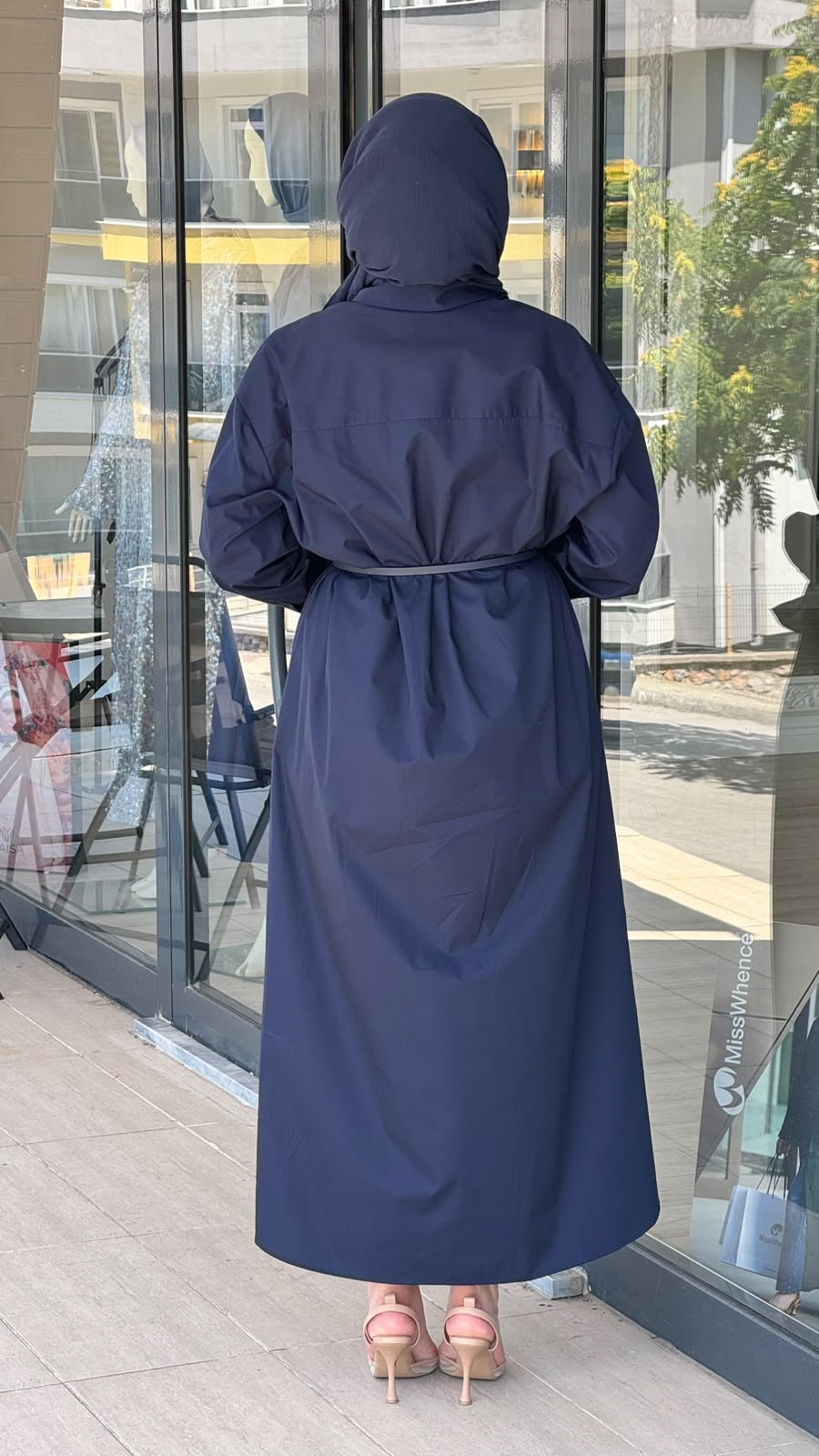 VUU Kemerli Poplin Gömlek Elbise 26ss5033