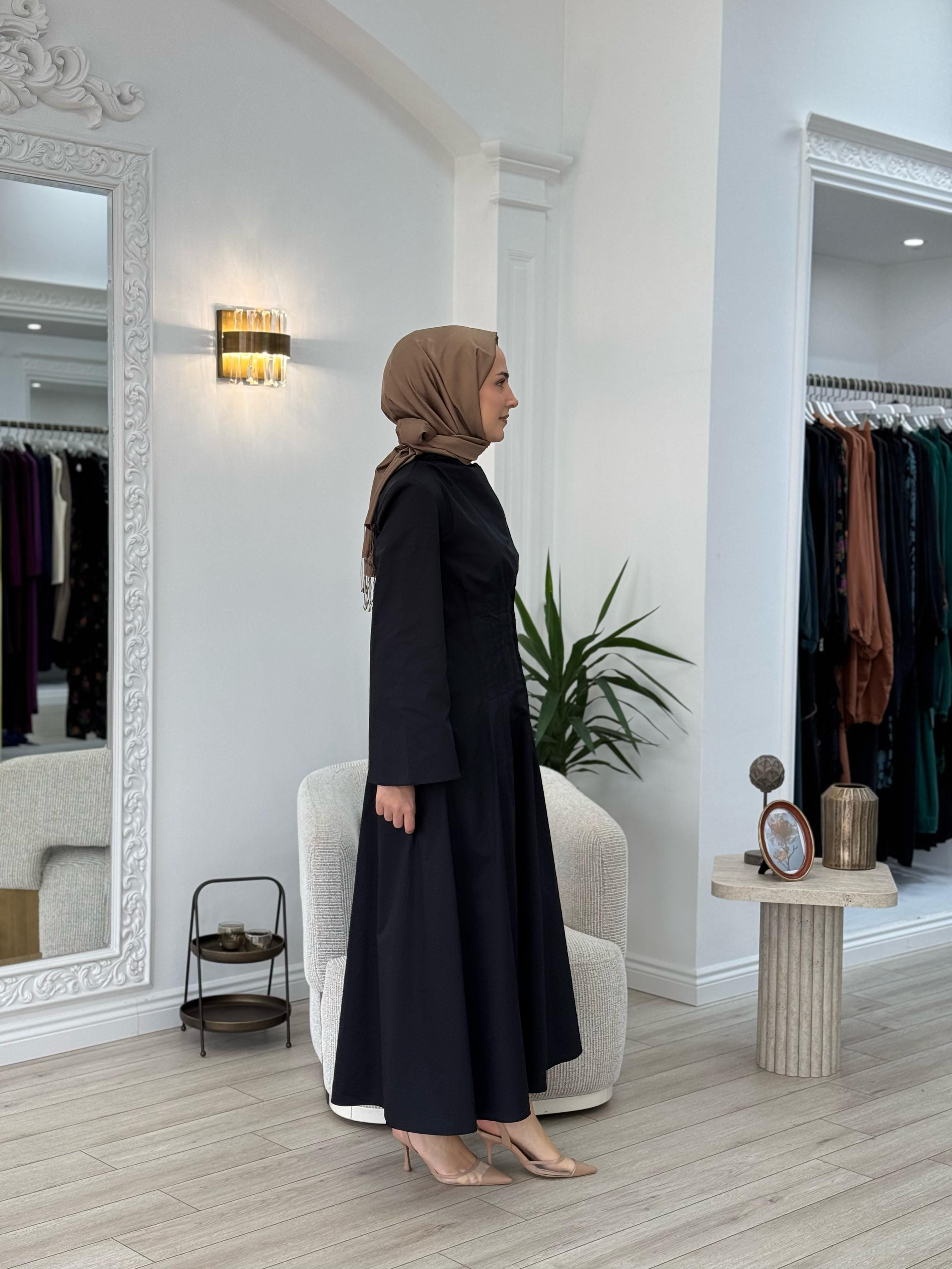 Vuu Pens Detaylı Elbise Siyah 25ssv4014