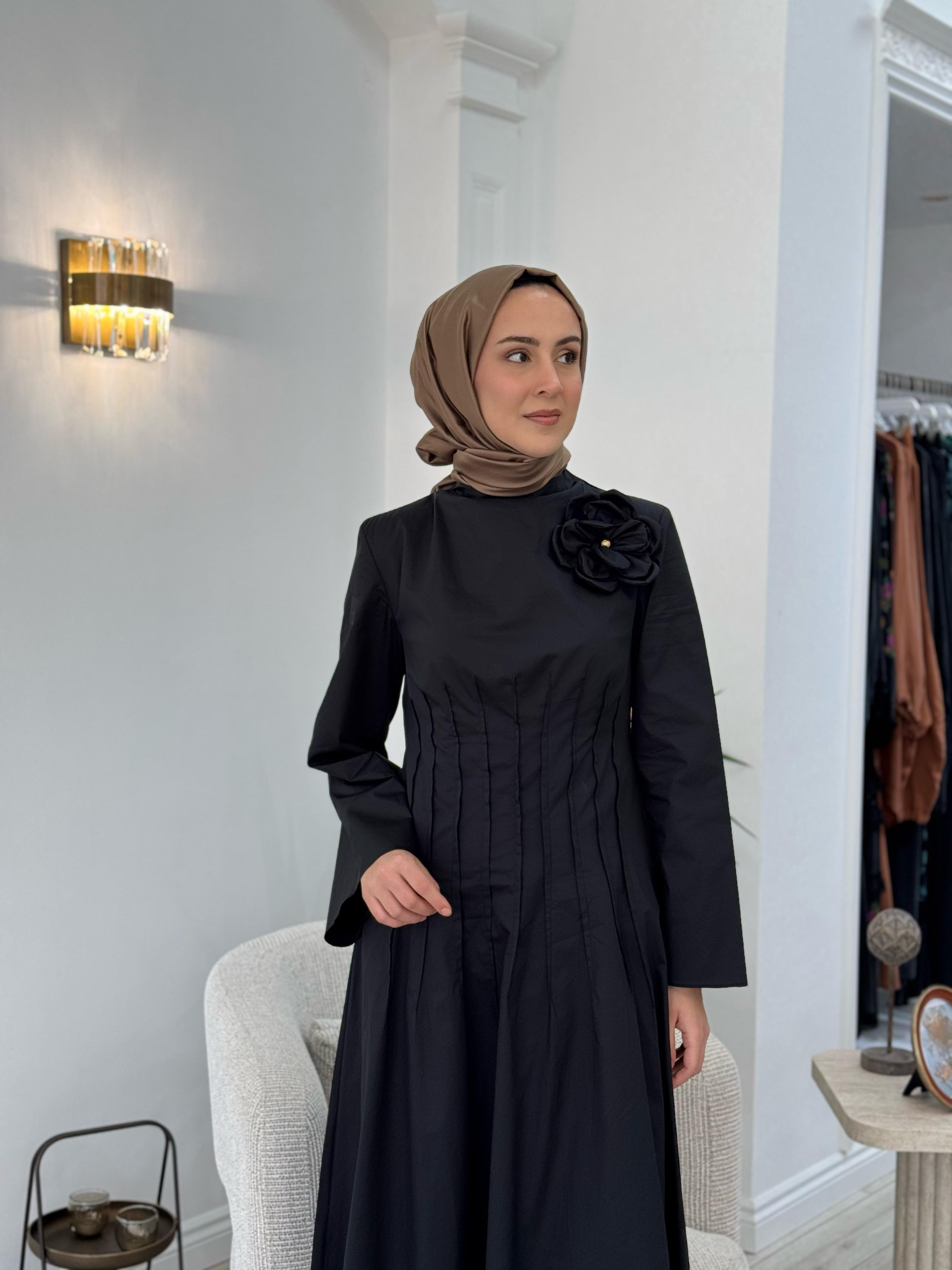 Vuu Pens Detaylı Elbise Siyah 25ssv4014