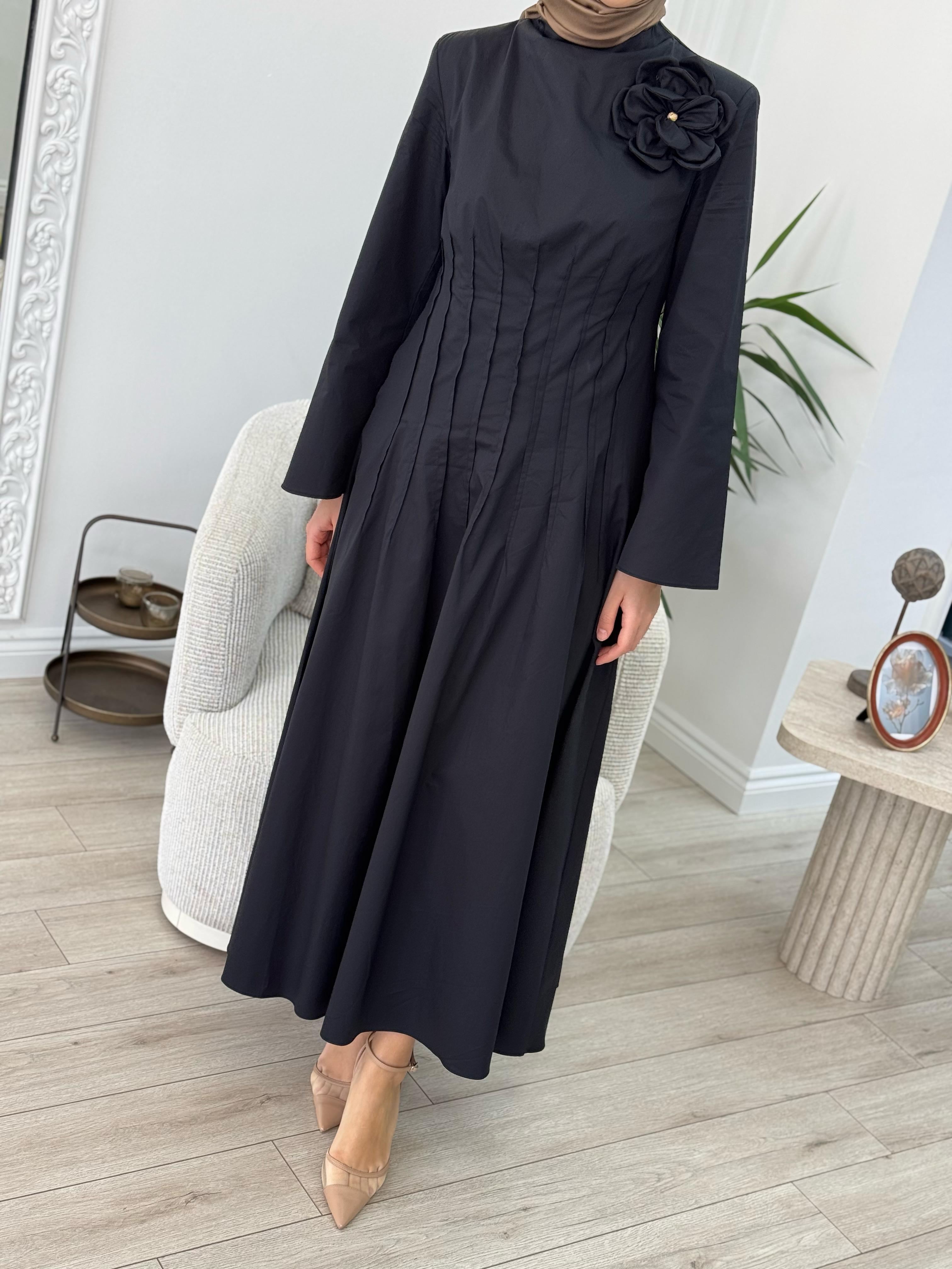 Vuu Pens Detaylı Elbise Siyah 25ssv4014