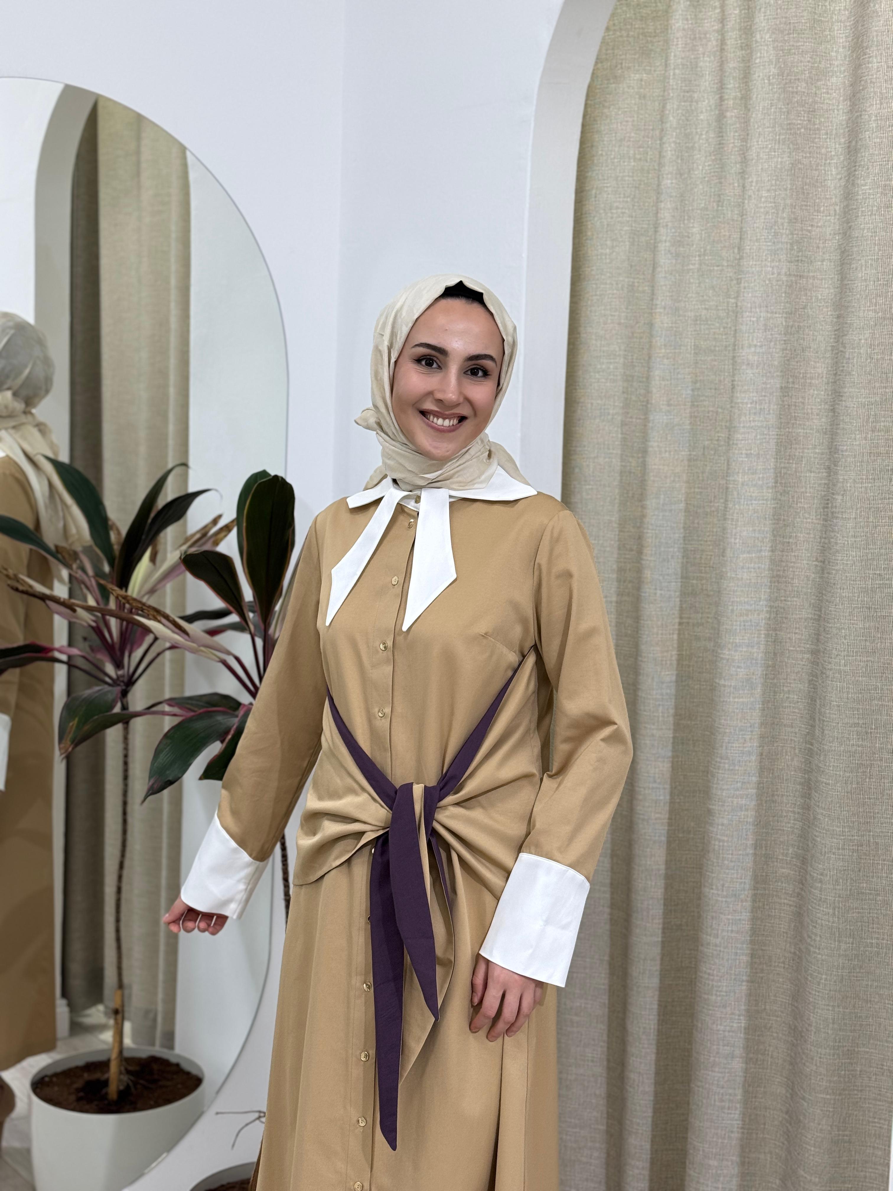 Vuu Poplin Önden Bağlamalı Elbise 25ssvb4031