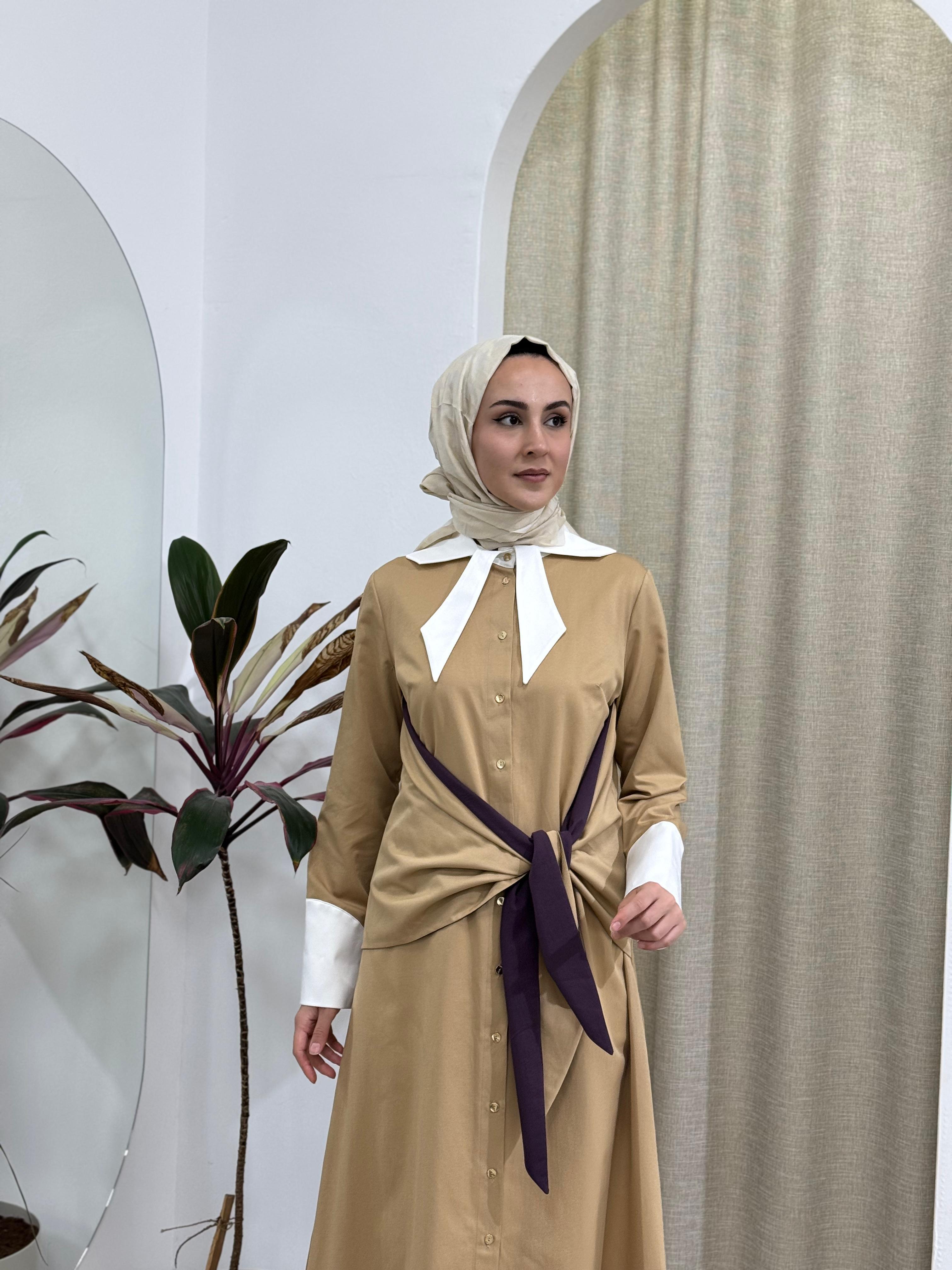 Vuu Poplin Önden Bağlamalı Elbise 25ssvb4031