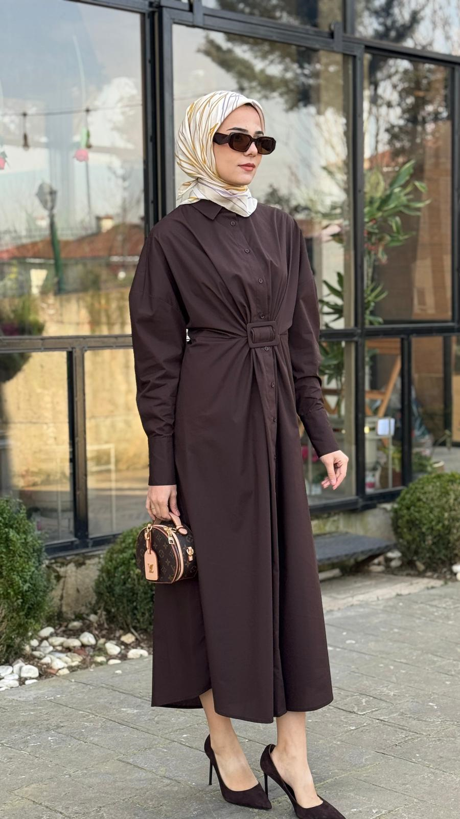 VUU Tokalı Gömlek Elbise 26ss5019