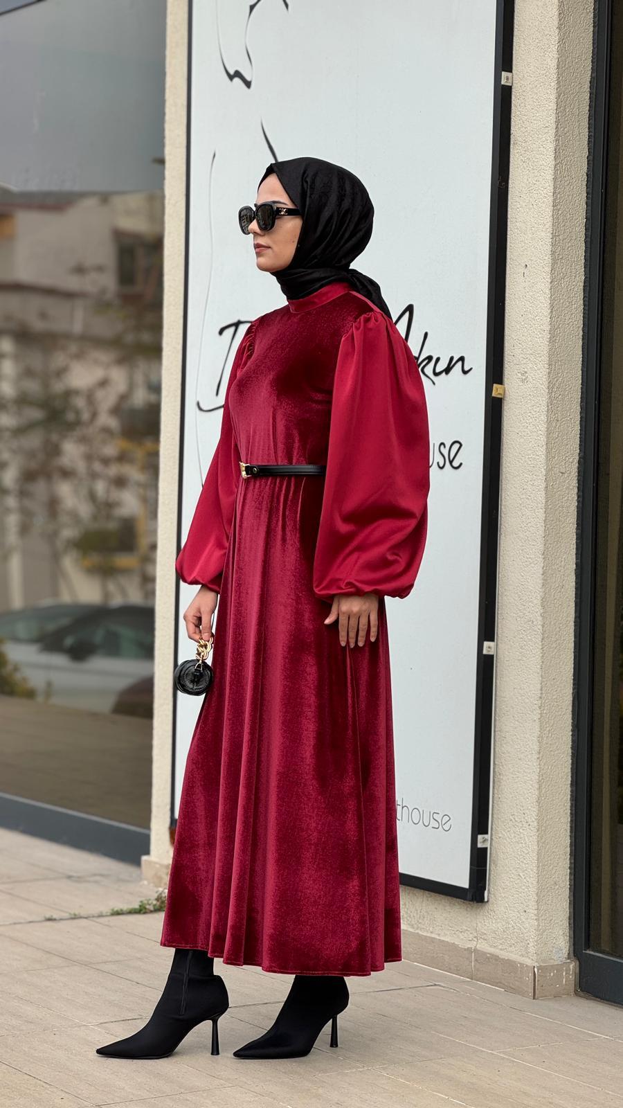 Zems Elbise Kırmızı 2764