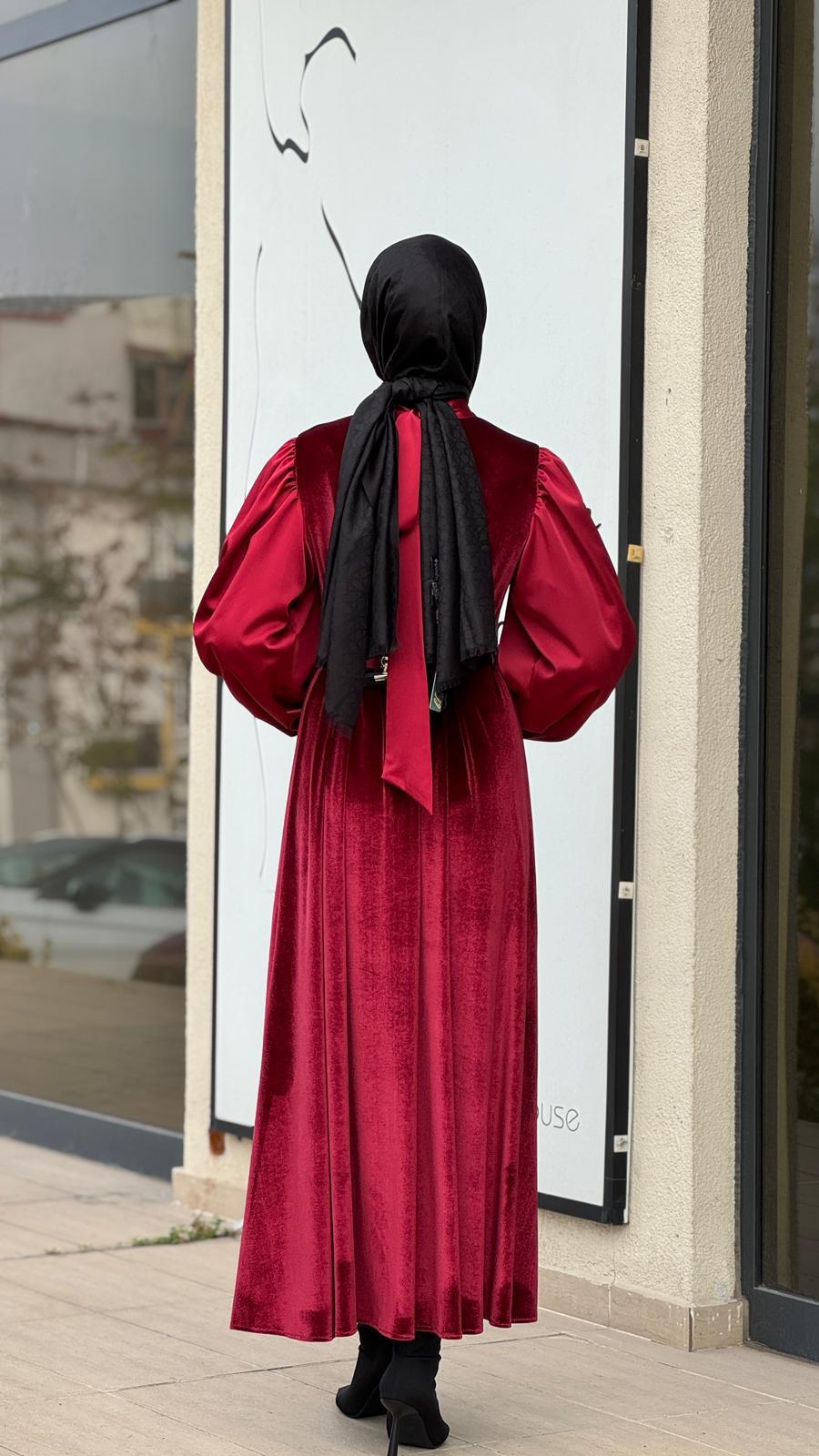 Zems Elbise Kırmızı 2764