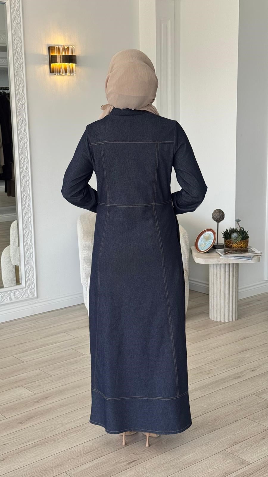 Zems Kot Denim Elbise 2861