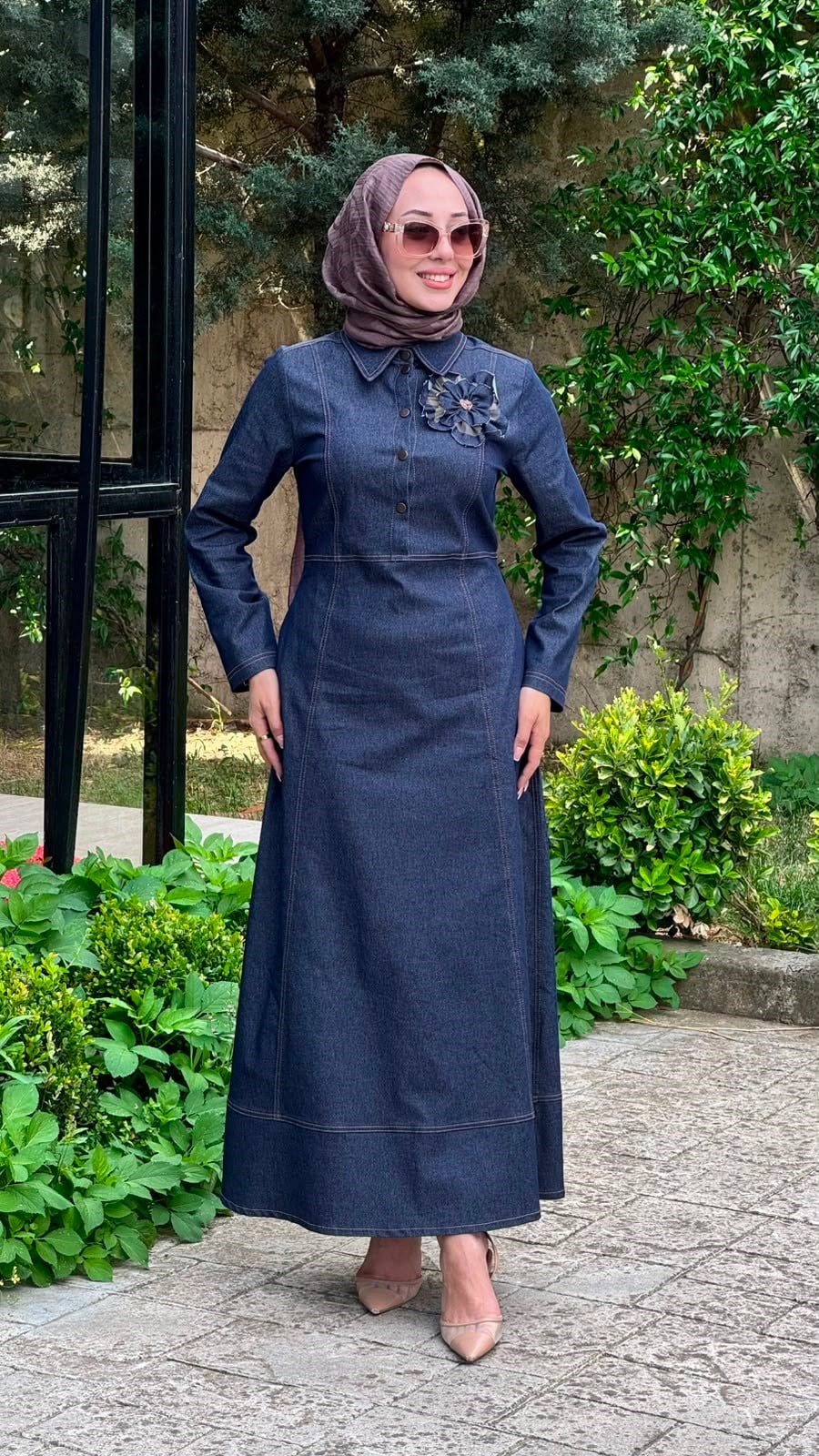 Zems Kot Denim Elbise 2861