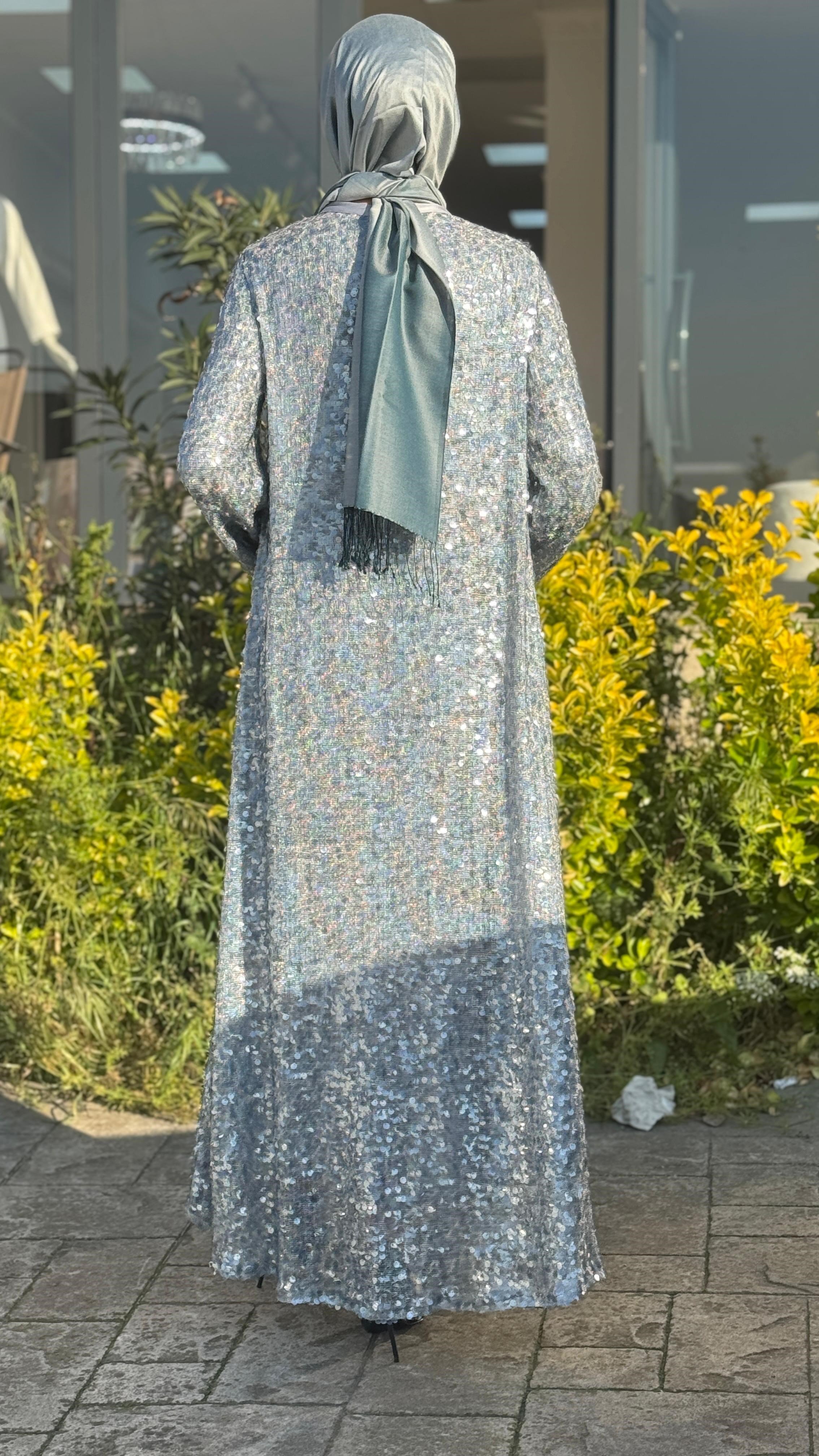 Zems Pul Kaplama Abiye Elbise 2853