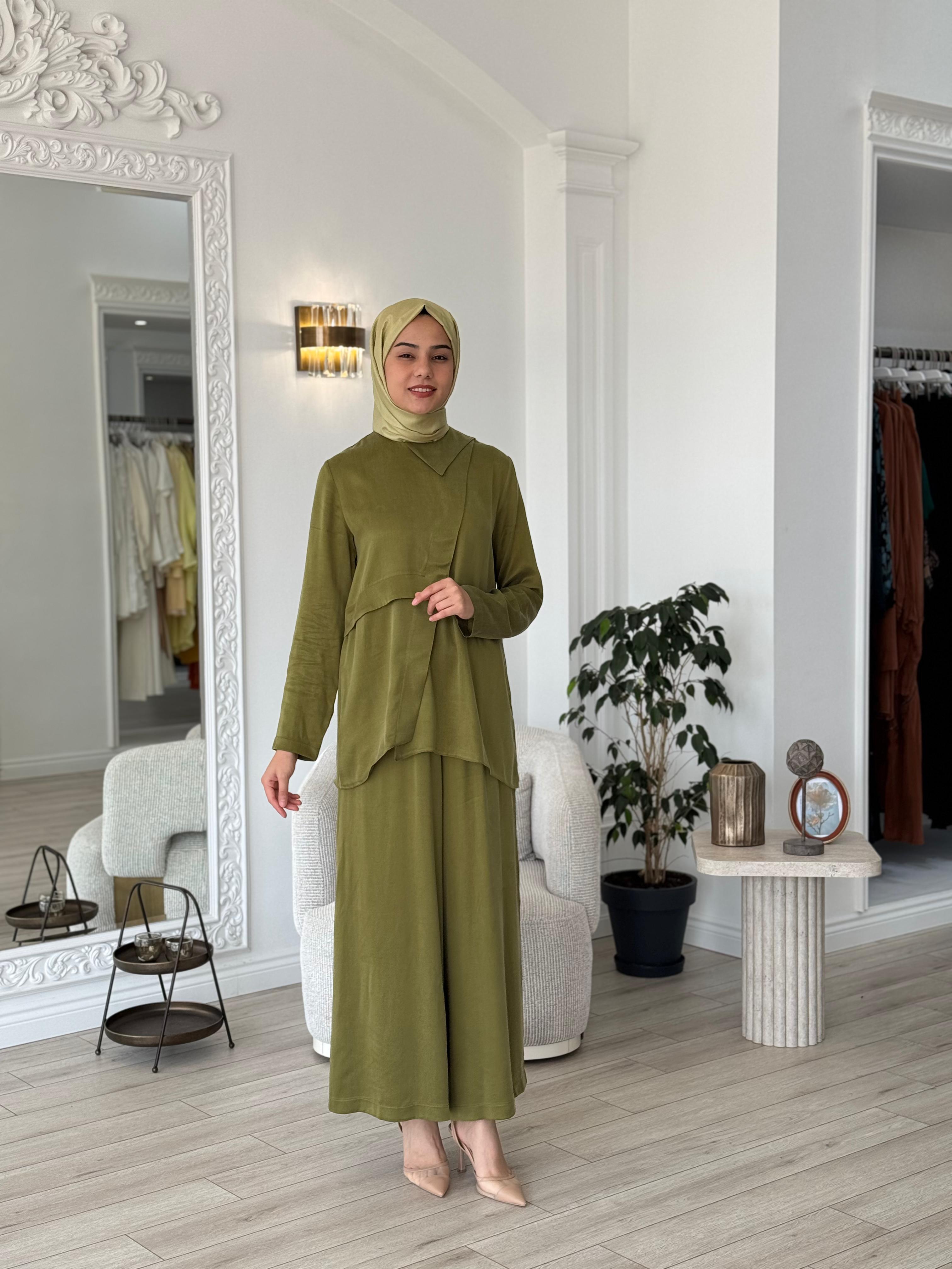 Zems Yeşil İpek Takım 2t104