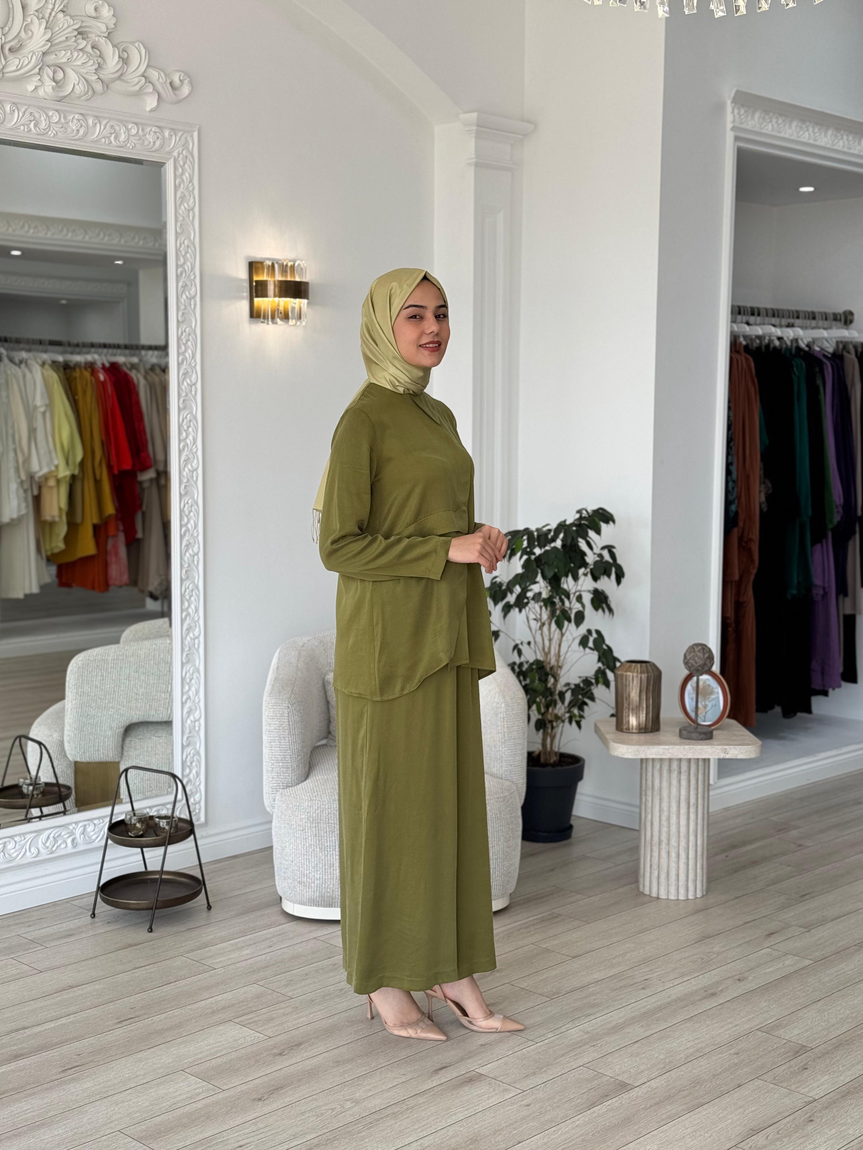 Zems Yeşil İpek Takım 2t104