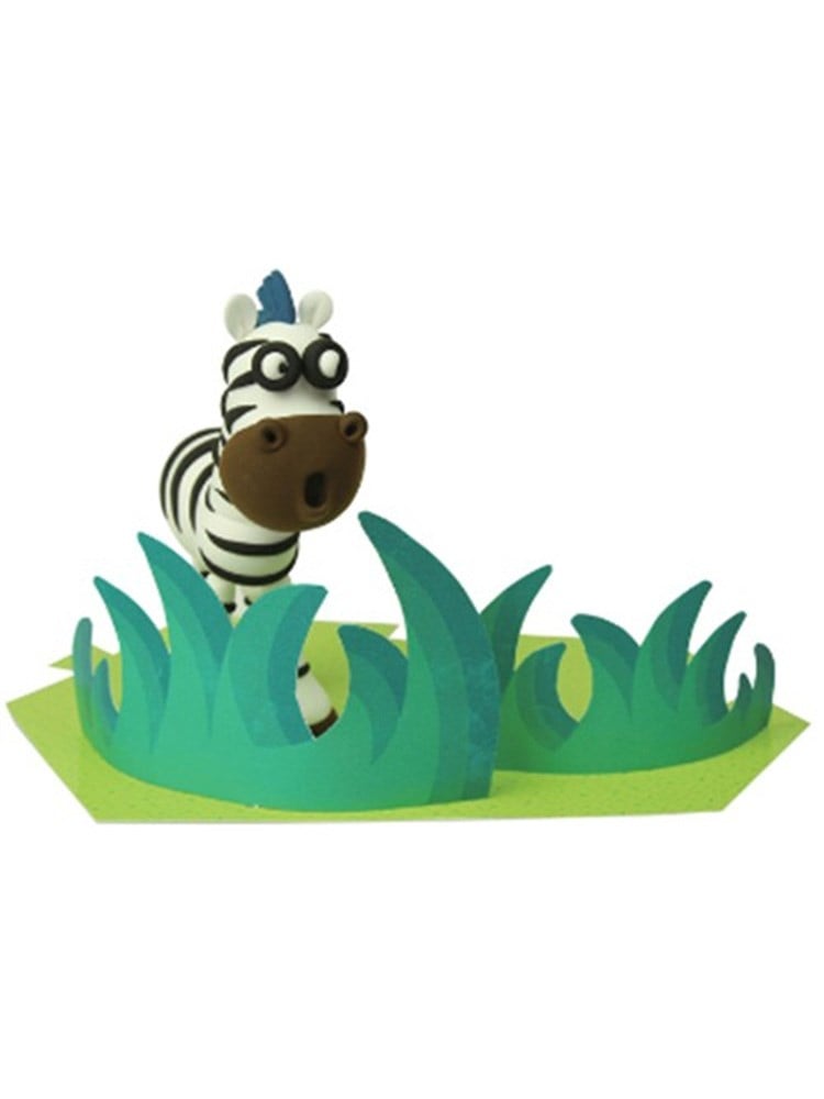 JumpingClay Afrika Hayvanları Seti Zebra Oyun Hamuru